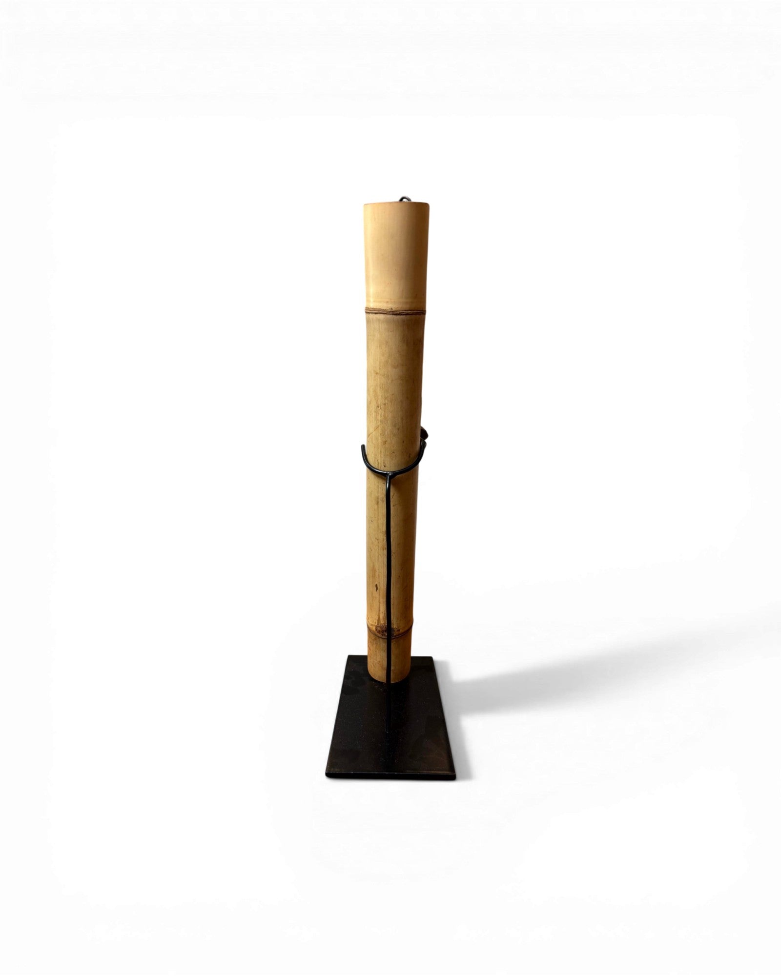 Natural Bamboo Opium Pipe with Rustic Wooden Bowl (Mounted) - Surround Living - 8
