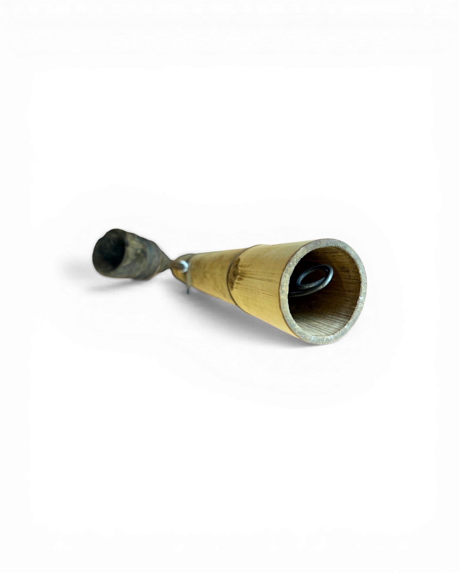 Natural Bamboo Opium Pipe with Rustic Wooden Bowl (Mounted) - Surround Living - 9