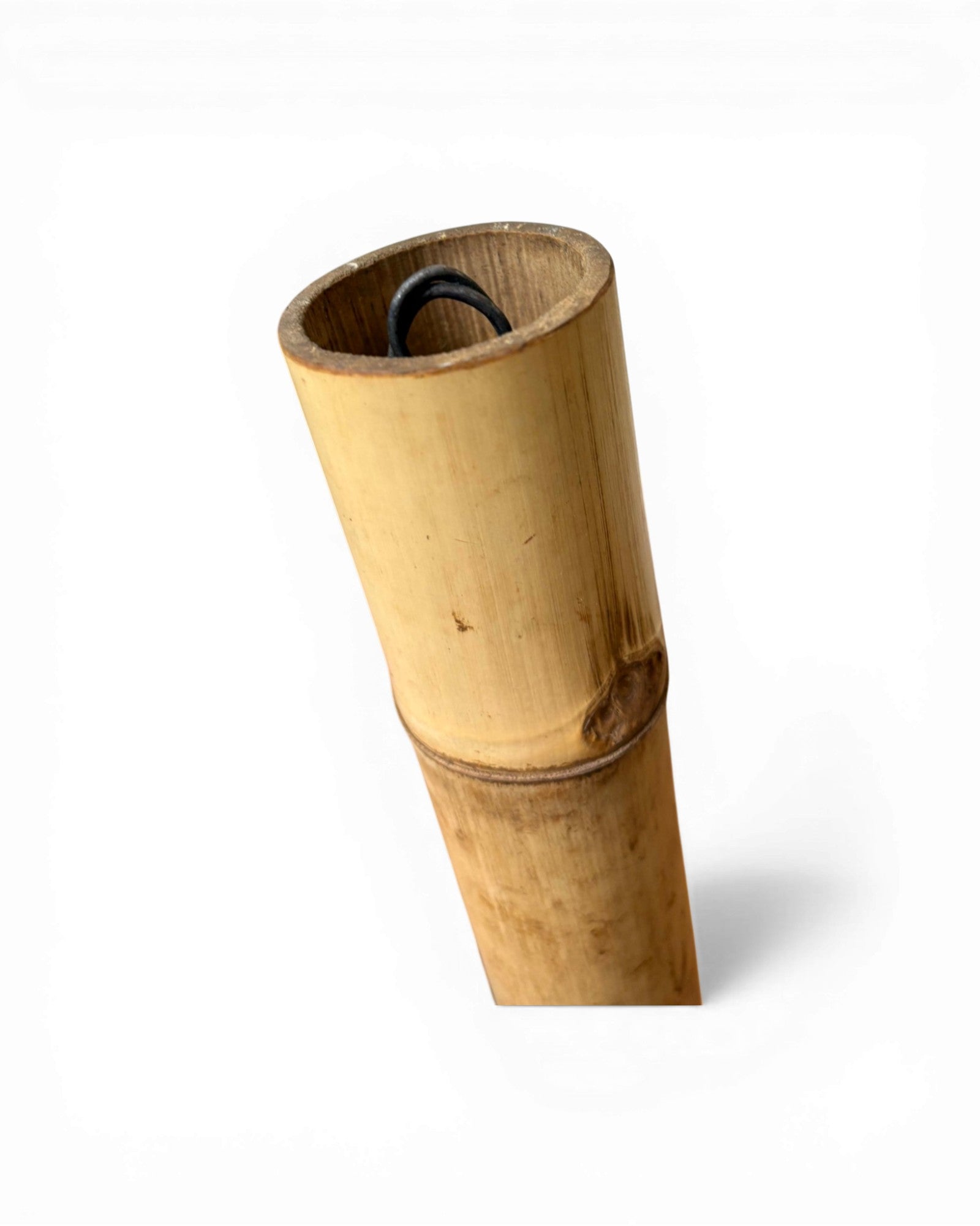 Natural Bamboo Opium Pipe with Rustic Wooden Bowl (Mounted) - Surround Living - 10