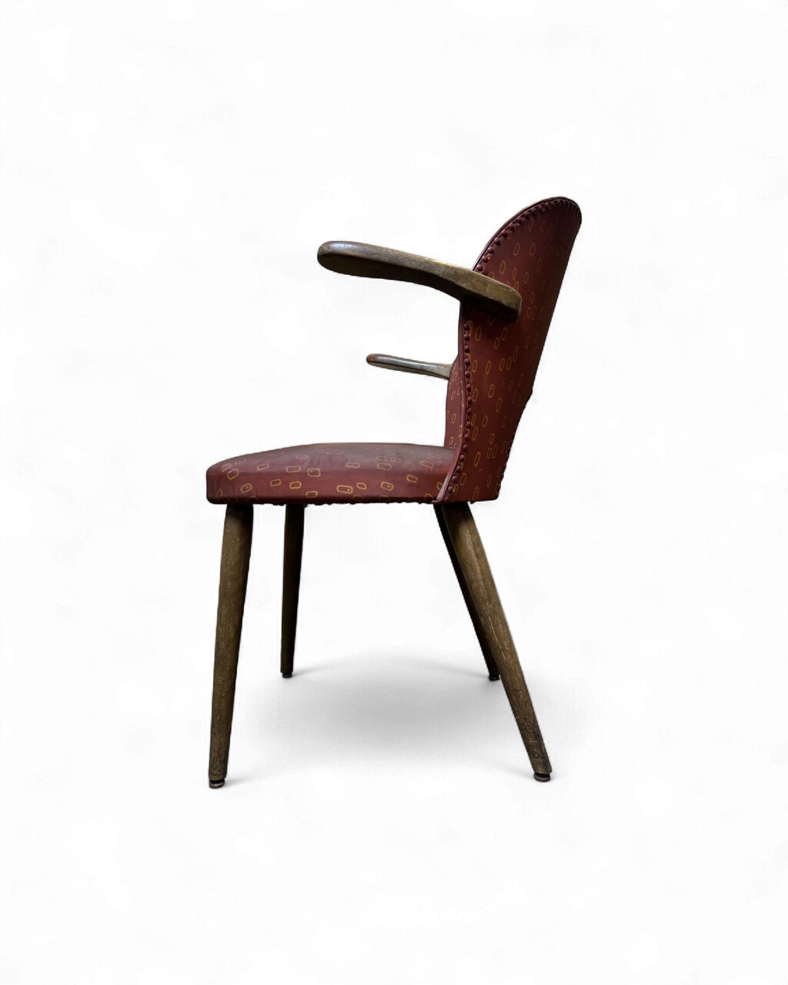True Vintage Vinyl Cushion Maroon Retro Armchair Surround Living
