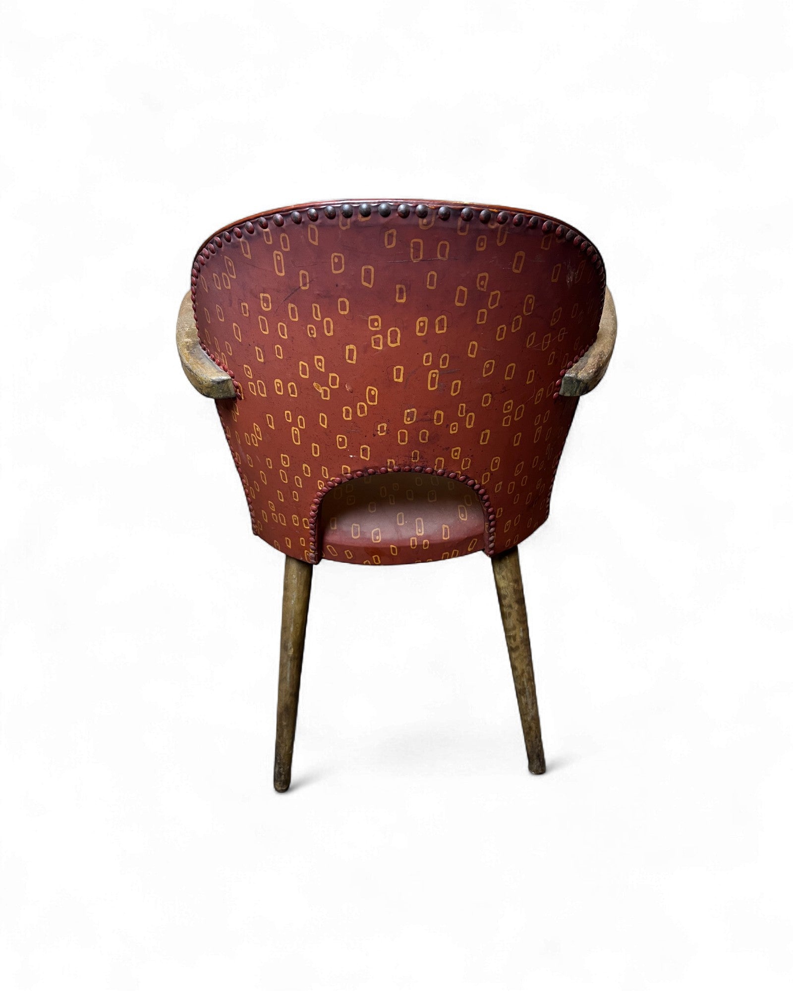 True Vintage Vinyl Cushion Maroon Retro Armchair Surround Living