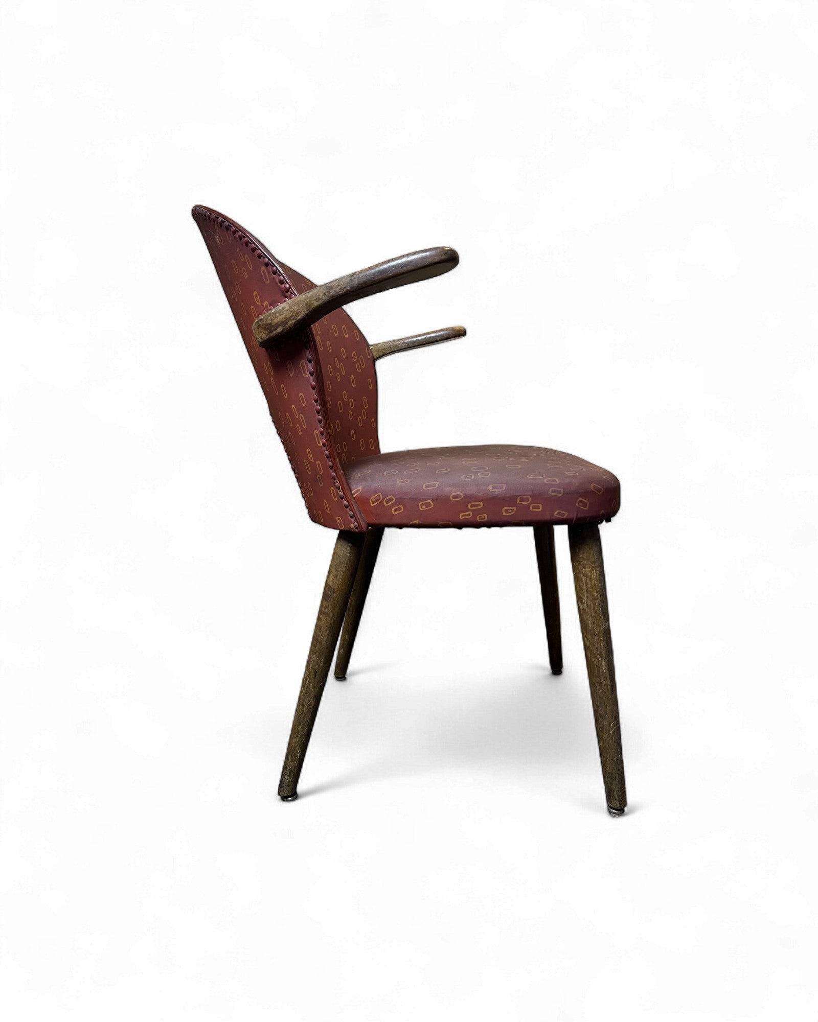True Vintage Vinyl Cushion Maroon Retro Armchair Surround Living
