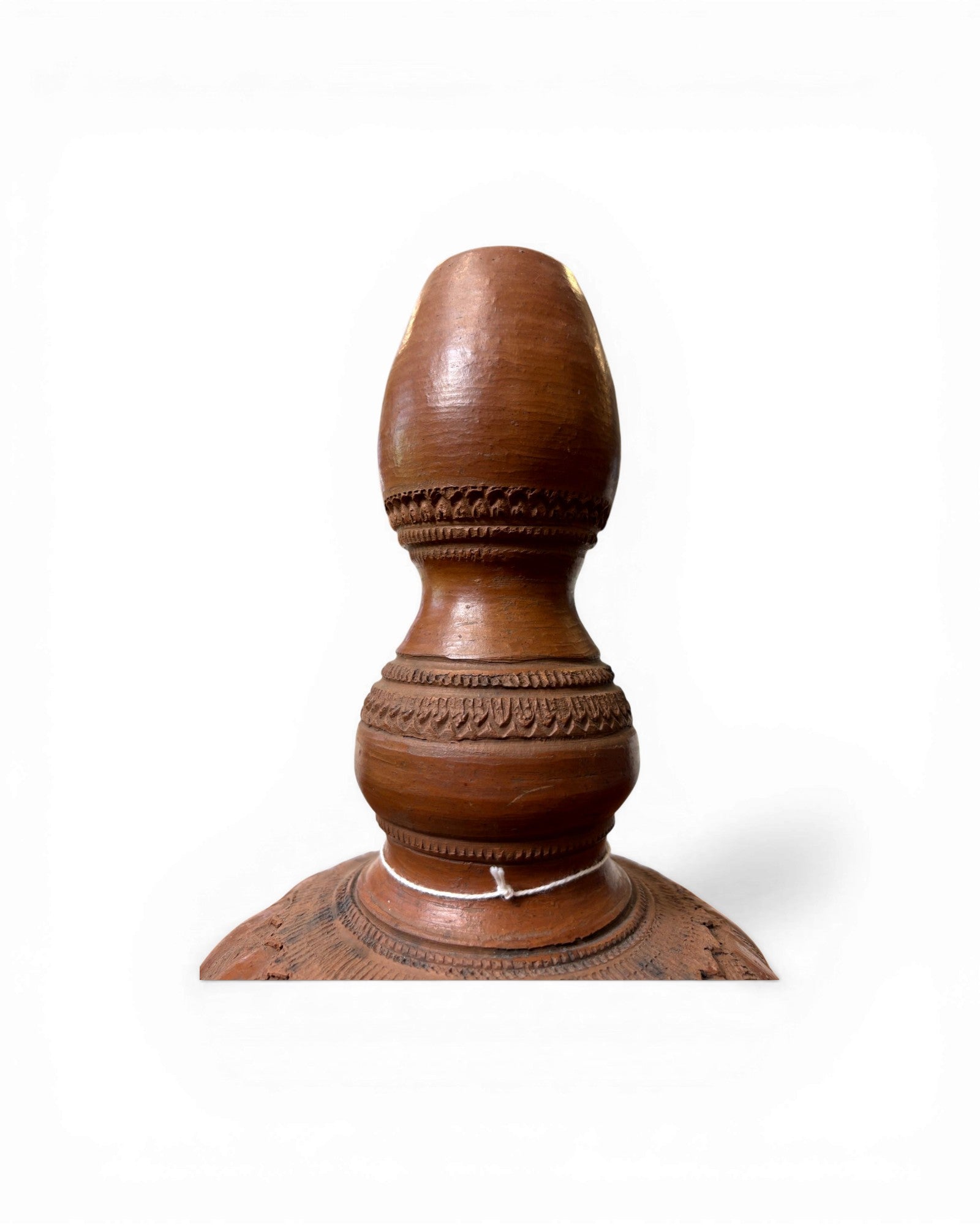 Hand - Carved Terracotta Urn with Ribbed Detailing - Surround Living - 6