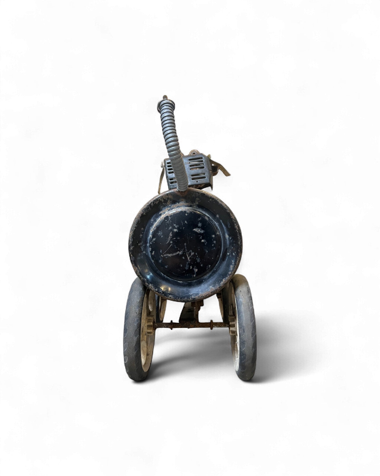 Industrial Folk Art Dog Sculpture on Wheels Surround Living