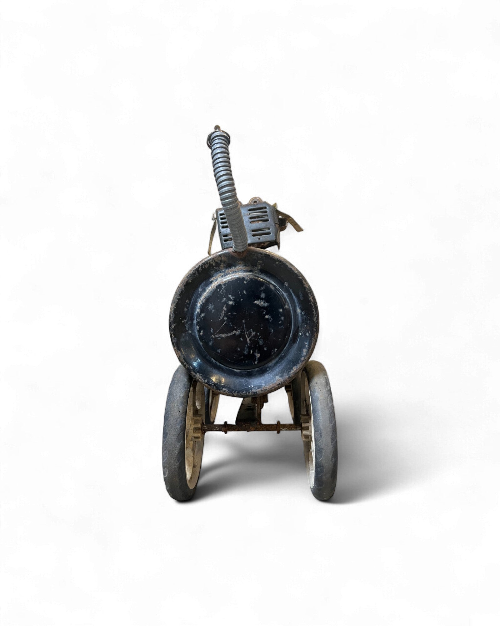 Industrial Folk Art Dog Sculpture on Wheels Surround Living