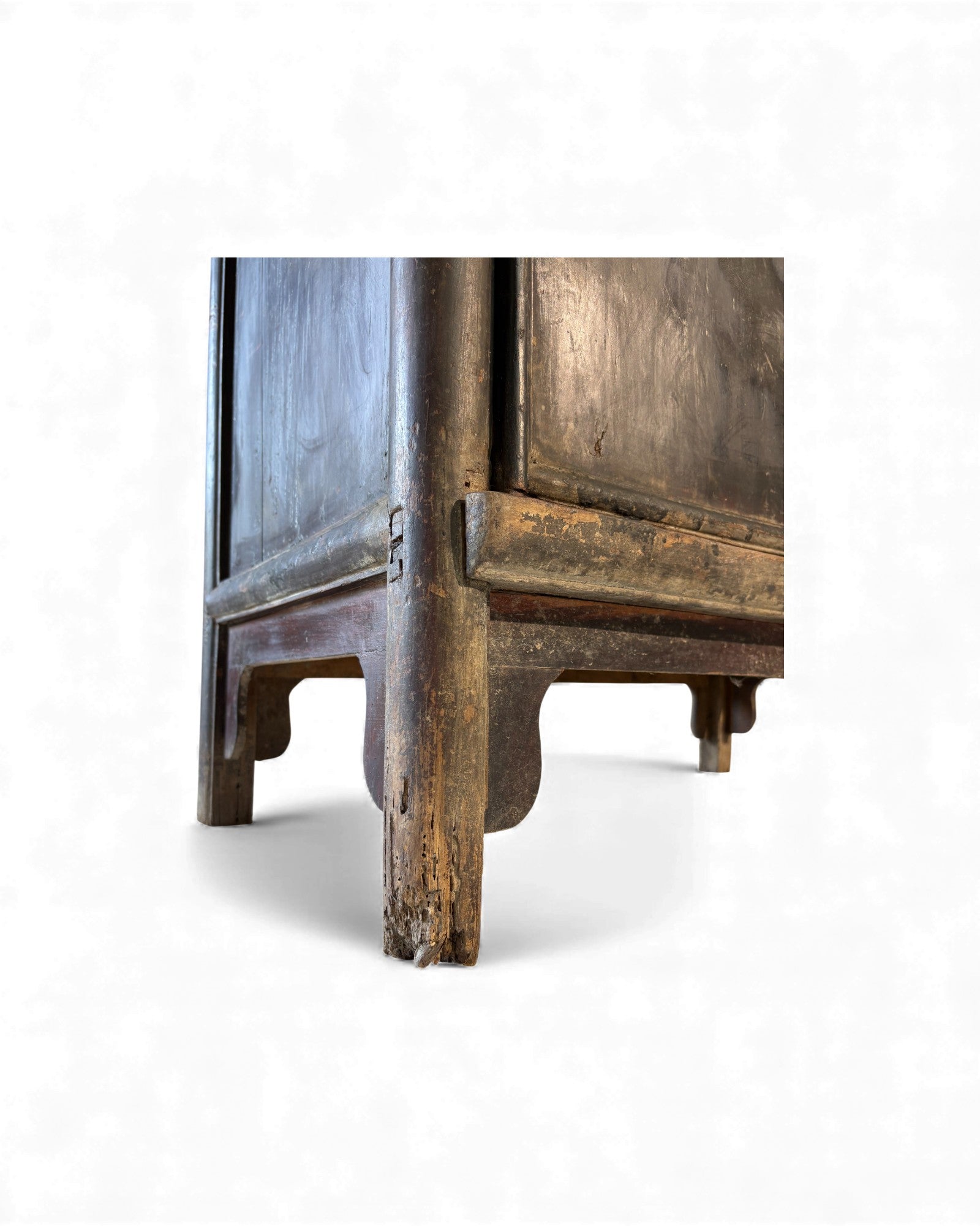 Smoked Black Lacquer Elm Cabinet with Aged Patina - Surround Living - 23