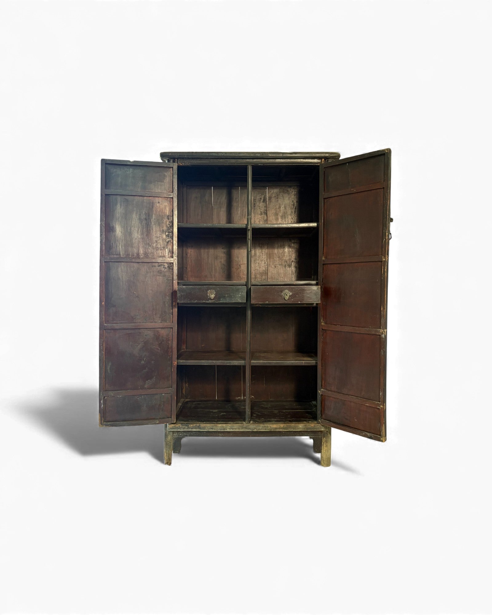 Smoked Black Lacquer Elm Cabinet with Aged Patina - Surround Living - 5