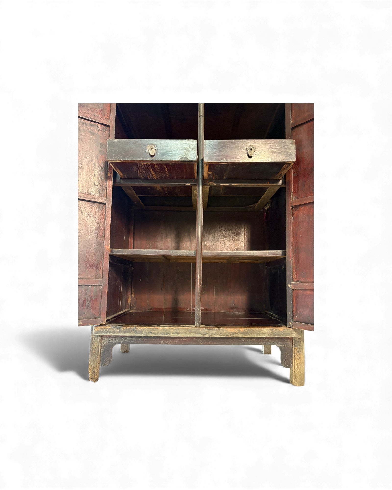 Smoked Black Lacquer Elm Cabinet with Aged Patina - Surround Living - 22