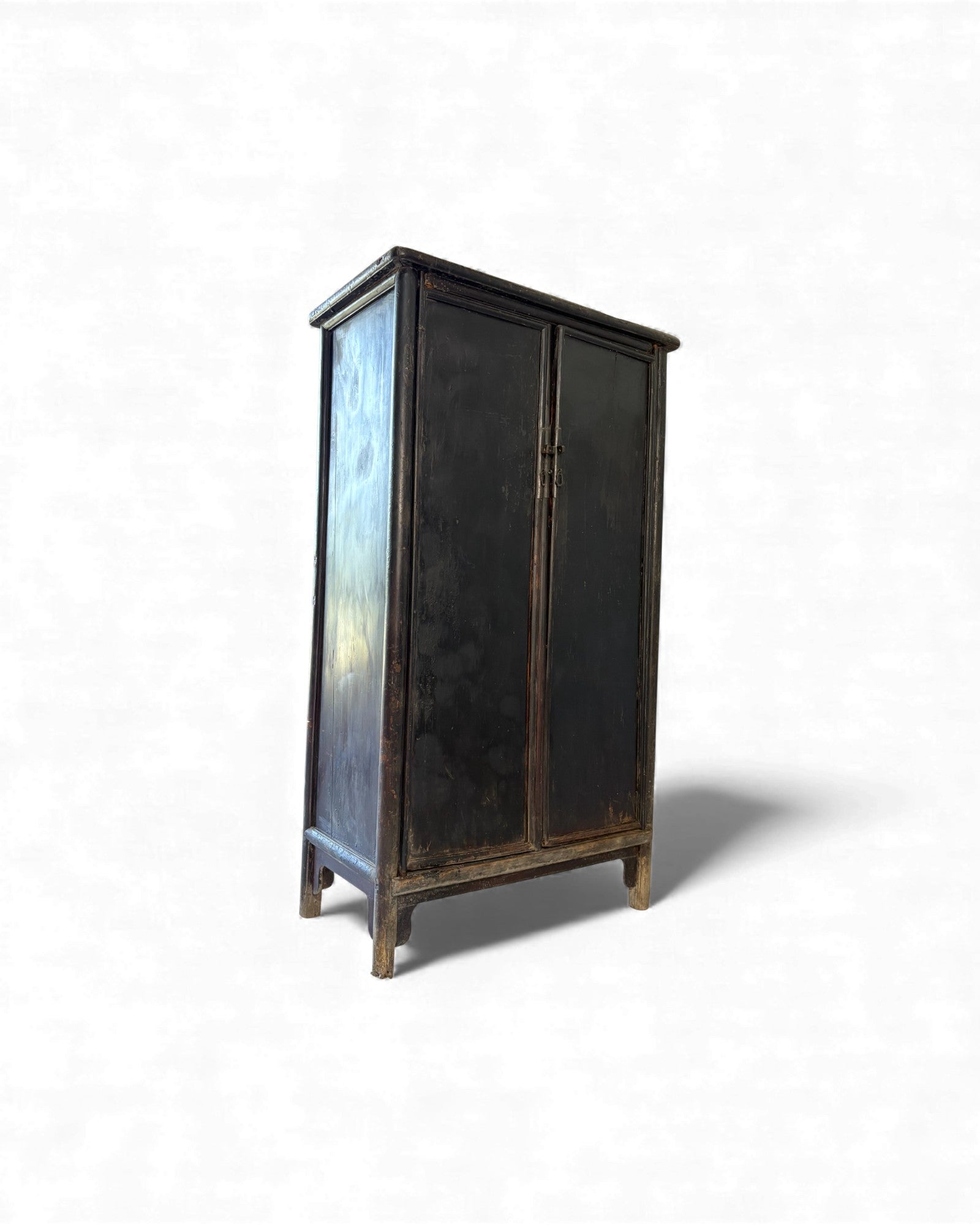 Smoked Black Lacquer Elm Cabinet with Aged Patina - Surround Living - 4