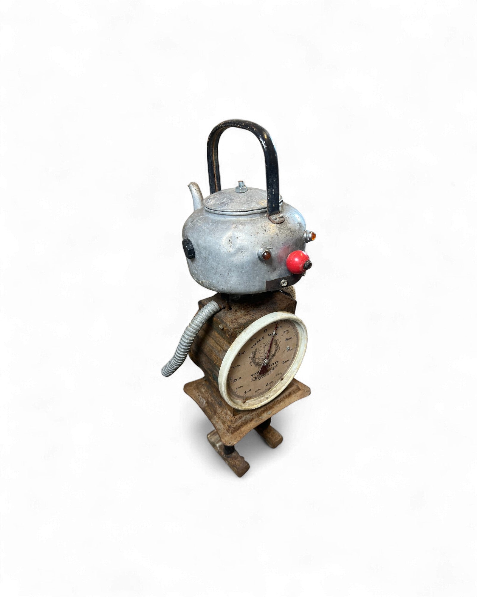 Kettle Head – Upcycled Robot Sculpture Surround Living