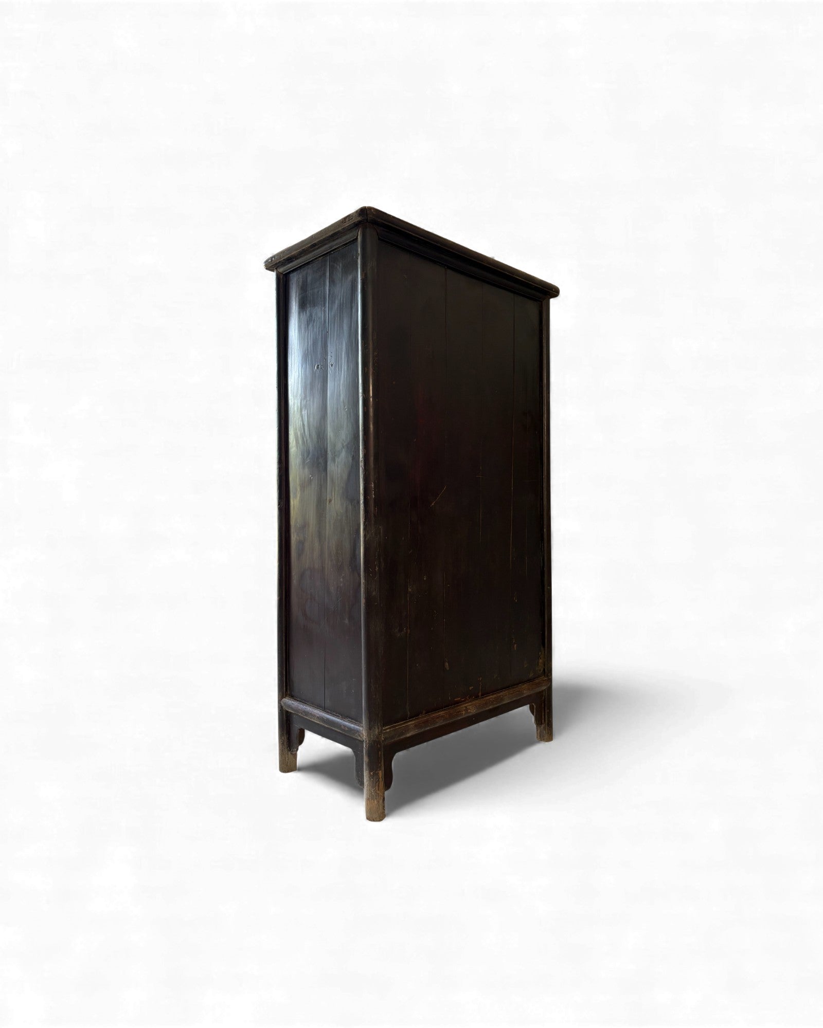 Smoked Black Lacquer Elm Cabinet with Aged Patina - Surround Living - 11