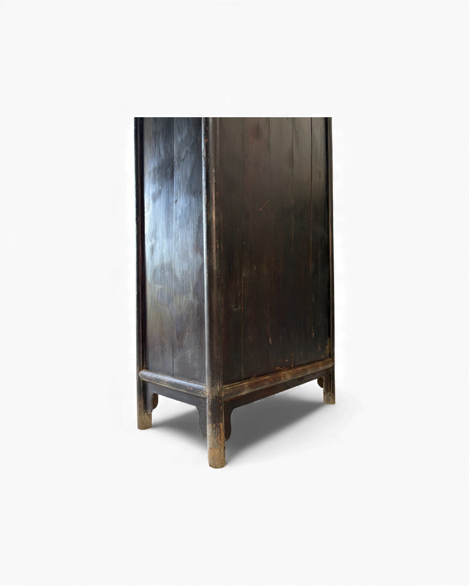 Smoked Black Lacquer Elm Cabinet with Aged Patina - Surround Living - 12