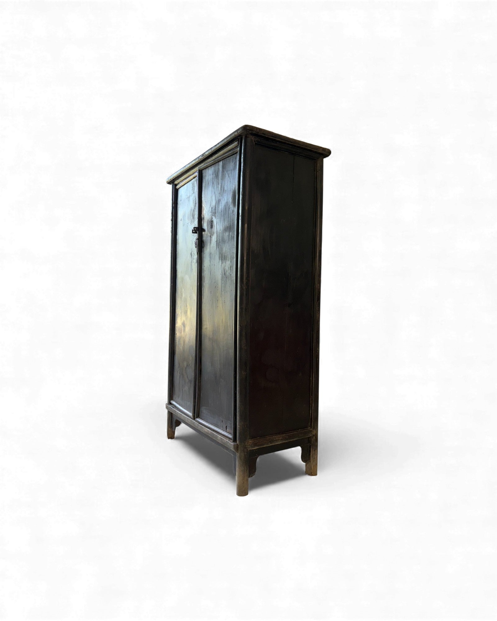 Smoked Black Lacquer Elm Cabinet with Aged Patina - Surround Living - 8