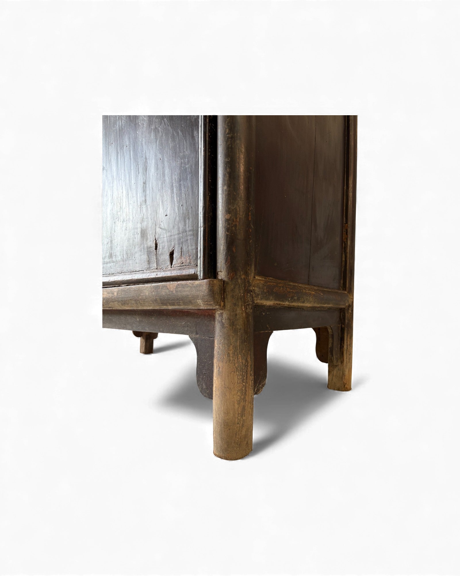 Smoked Black Lacquer Elm Cabinet with Aged Patina - Surround Living - 34