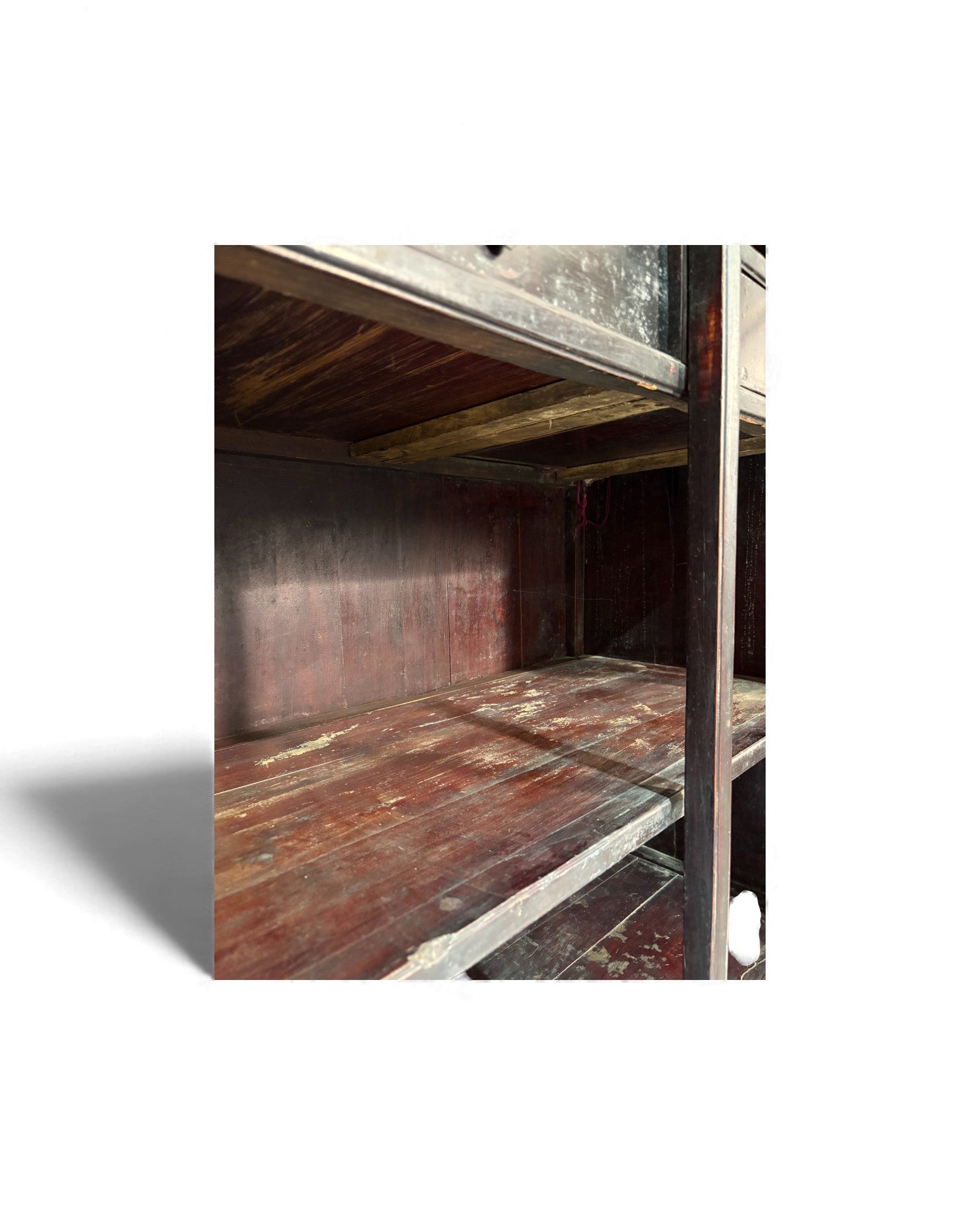 Smoked Black Lacquer Elm Cabinet with Aged Patina - Surround Living - 27