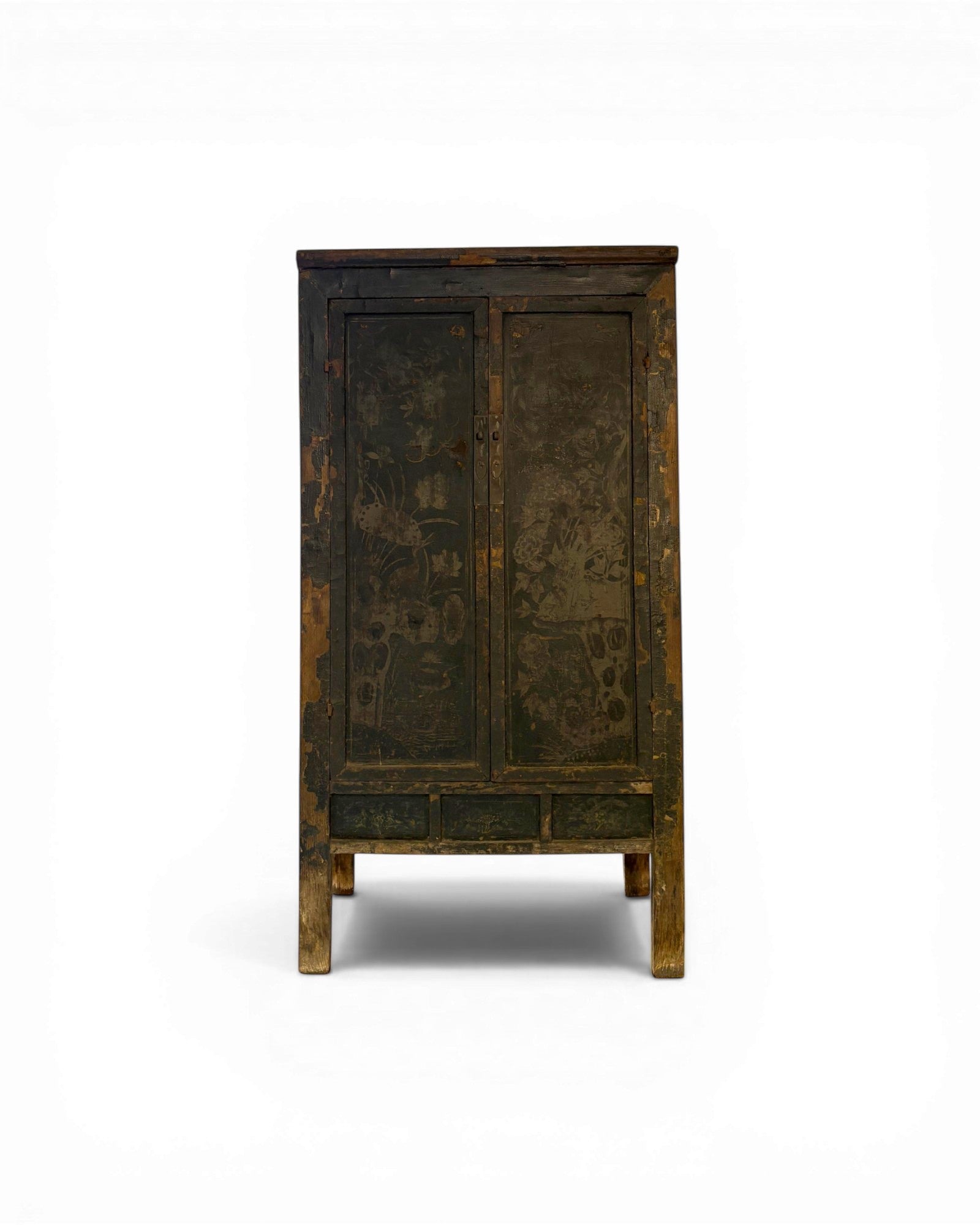 Black Lacquer Floral Cabinet - Surround Living - 18
