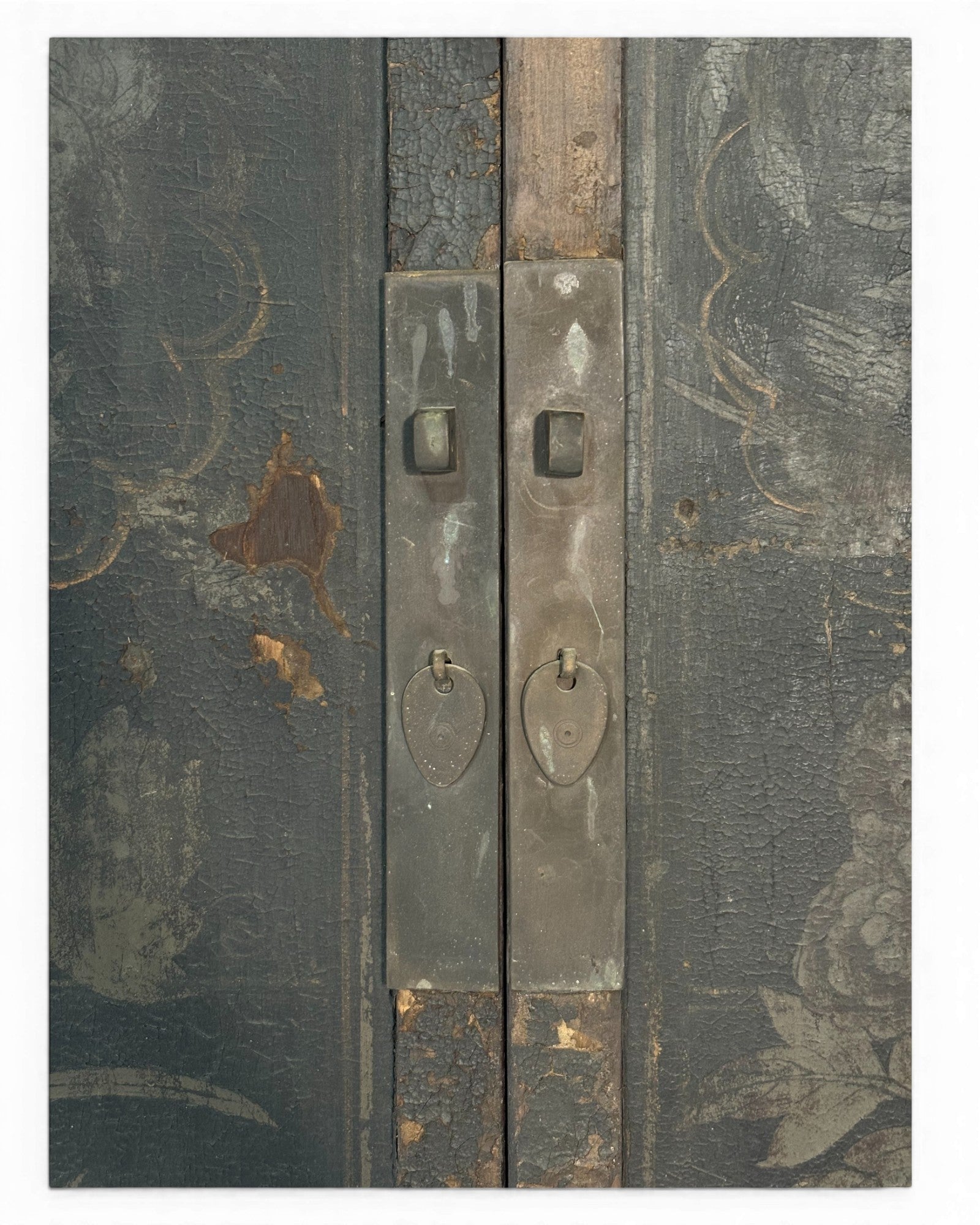 Black Lacquer Floral Cabinet - Surround Living - 11