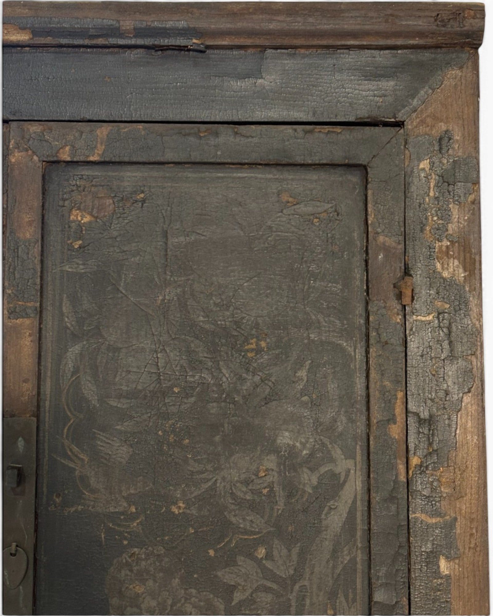 Black Lacquer Floral Cabinet - Surround Living - 13