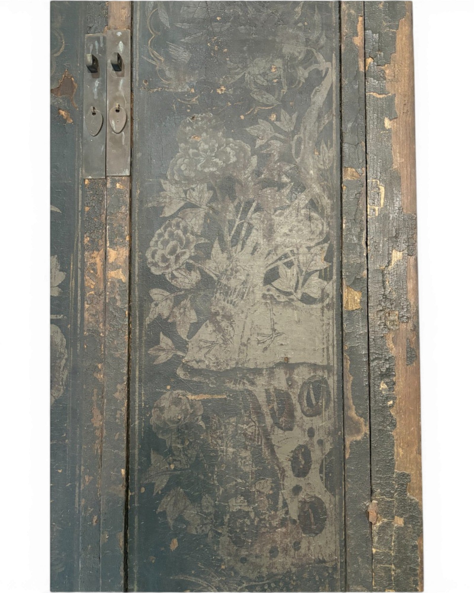 Black Lacquer Floral Cabinet - Surround Living - 71