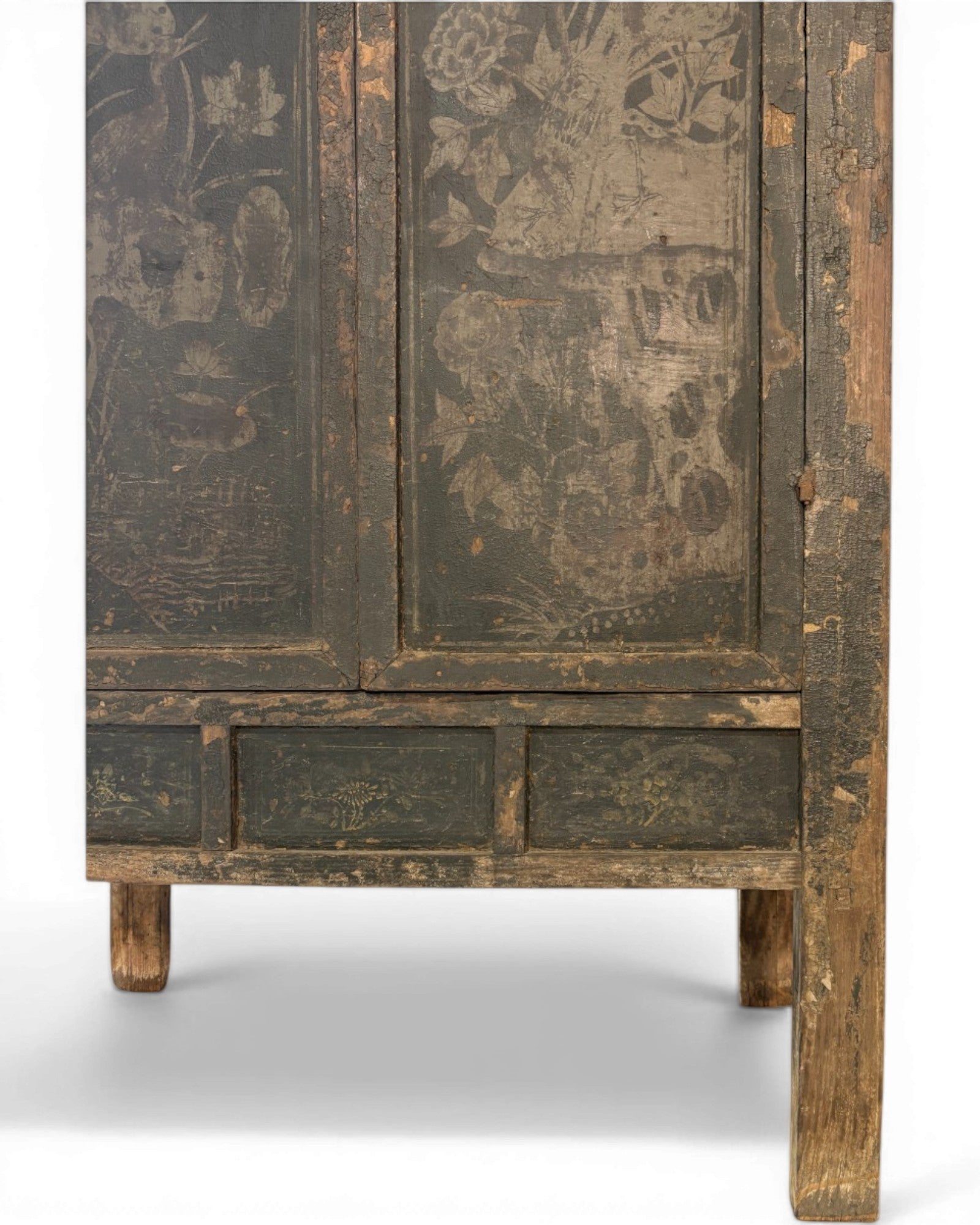 Black Lacquer Floral Cabinet - Surround Living - 16
