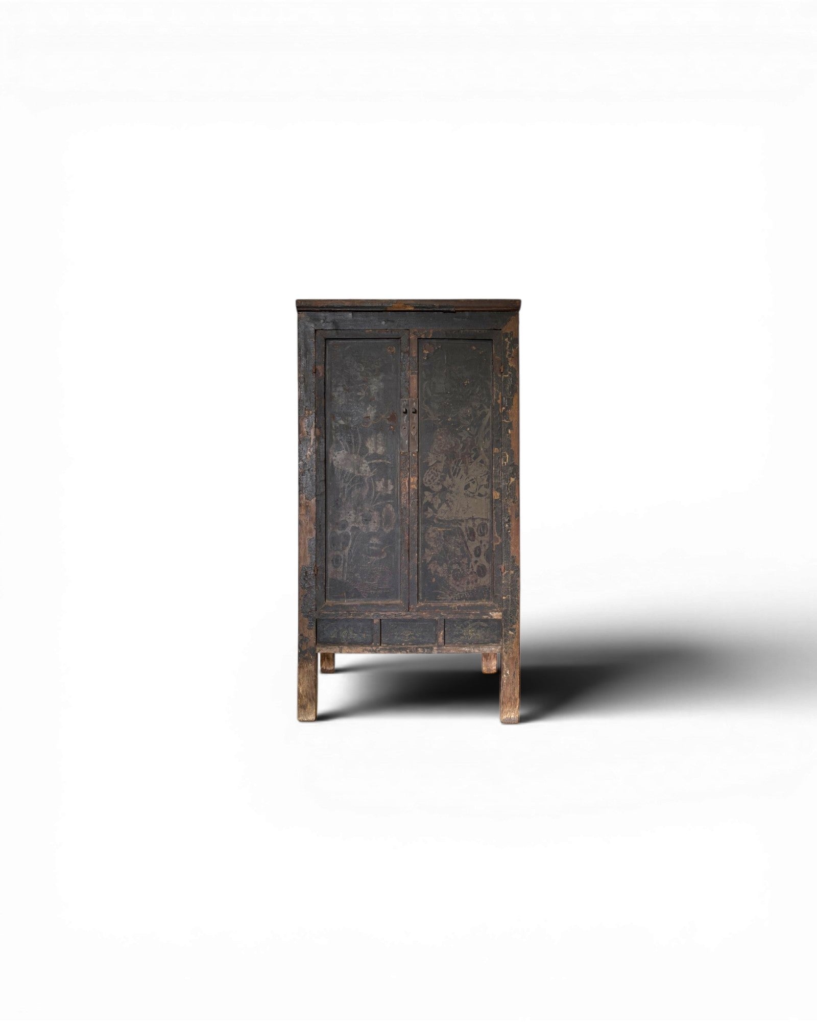 Black Lacquer Floral Cabinet - Surround Living - 1