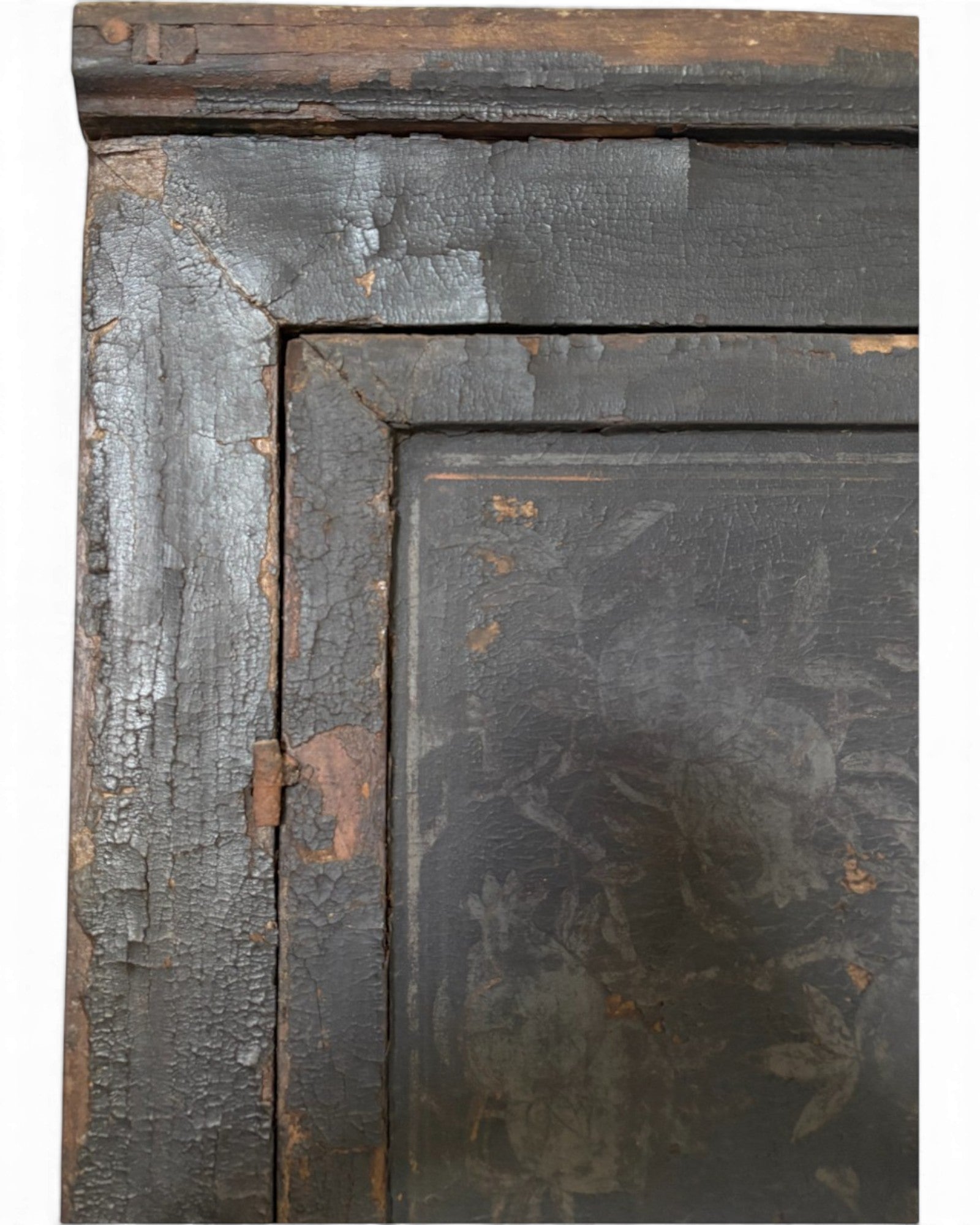 Black Lacquer Floral Cabinet - Surround Living - 31