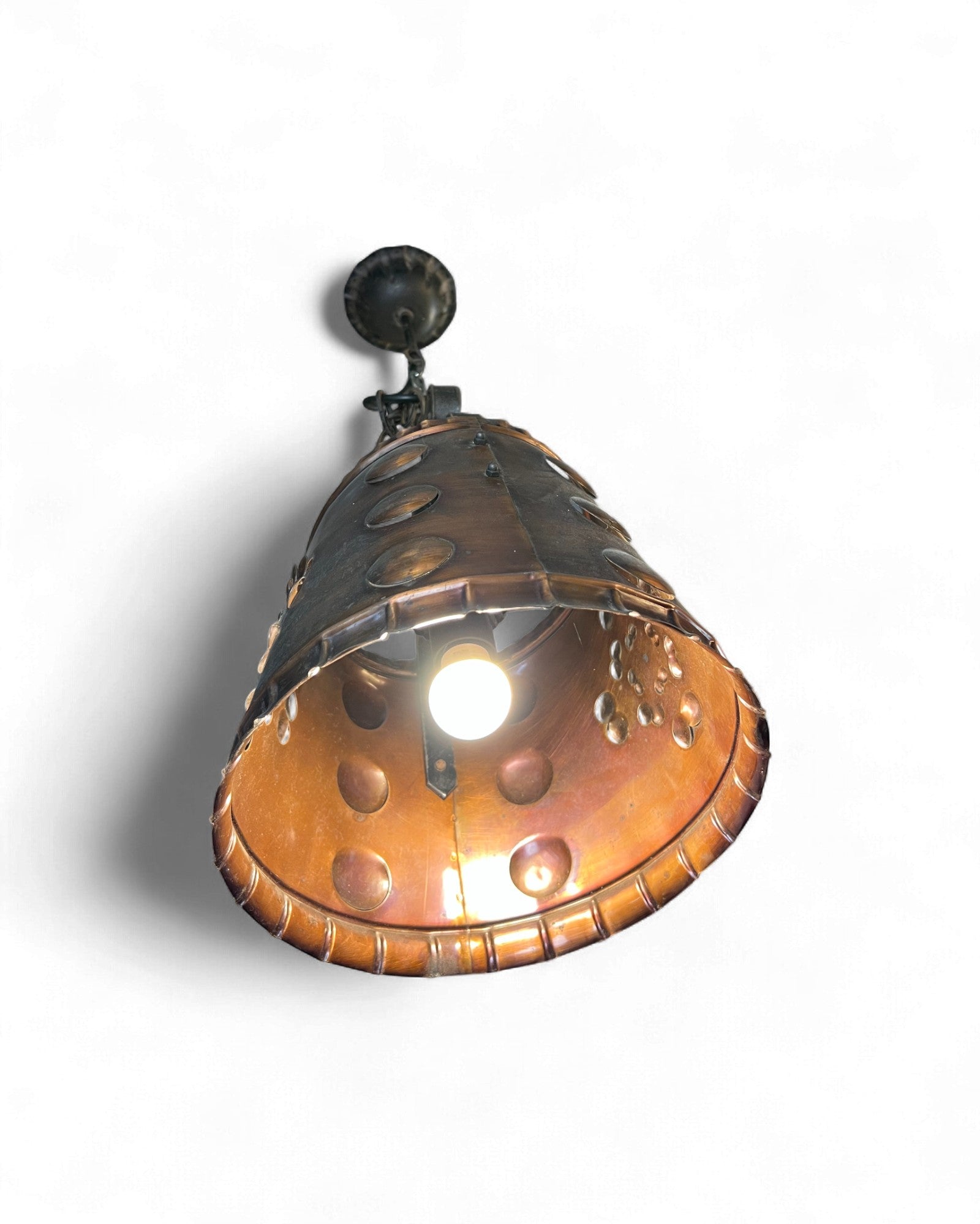 Handcrafted Pendant Light with Jade Frog Accent Surround Living