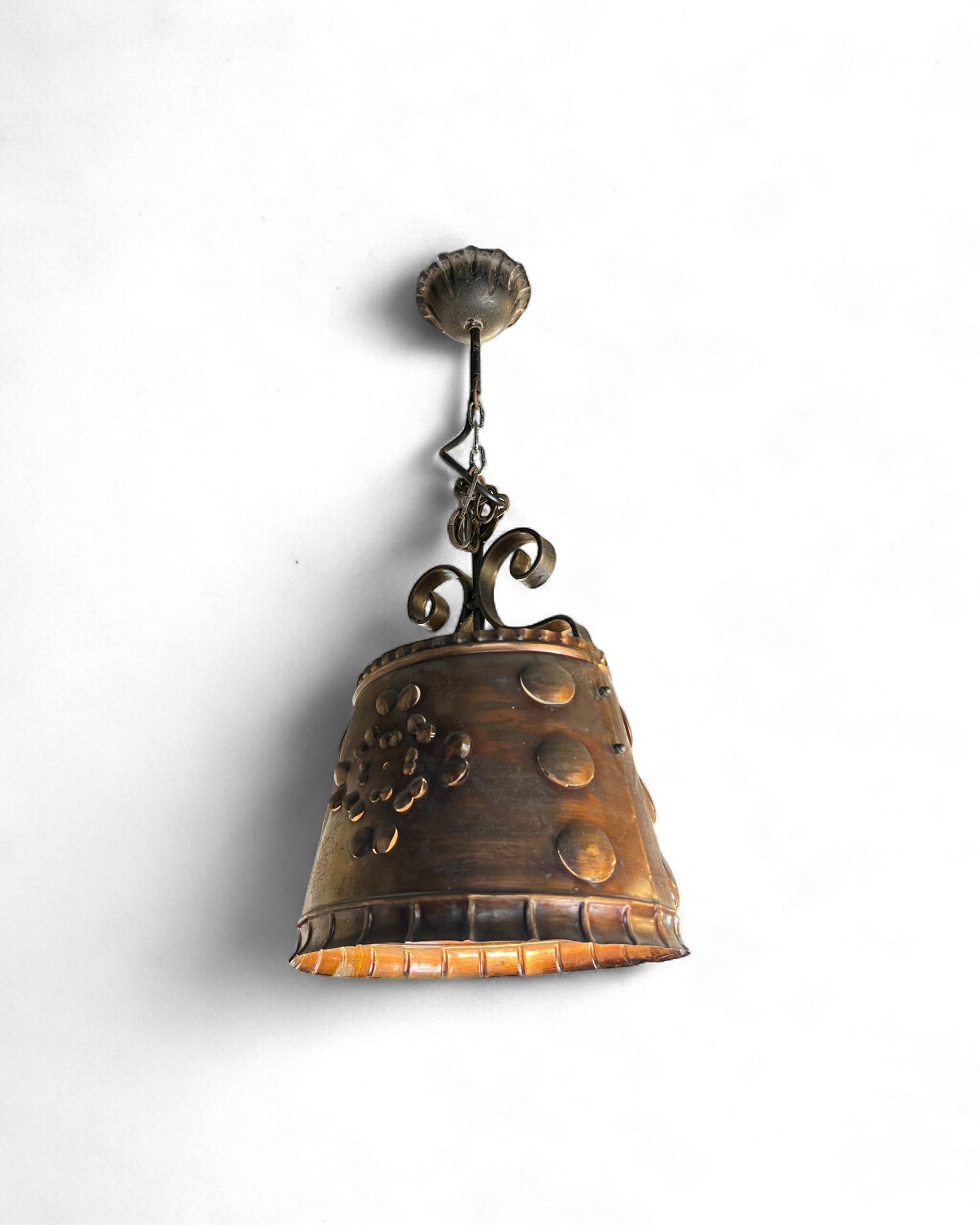 Handcrafted Pendant Light with Jade Frog Accent Surround Living