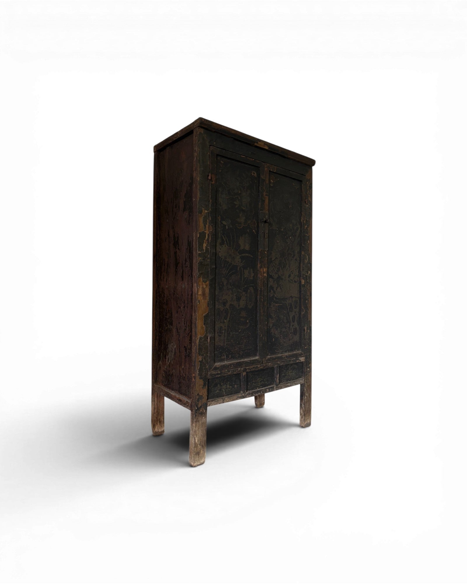 Black Lacquer Floral Cabinet - Surround Living - 45
