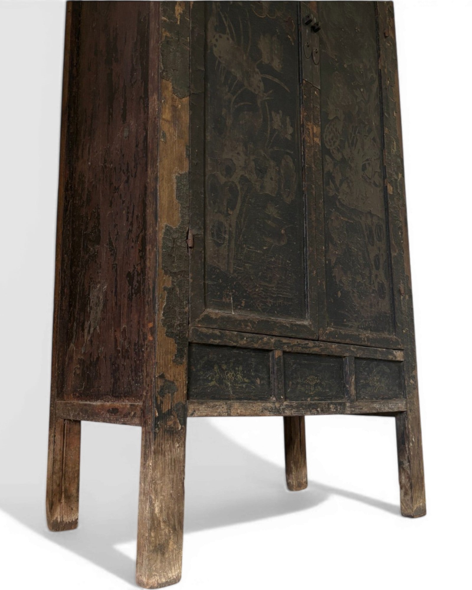 Black Lacquer Floral Cabinet - Surround Living - 50