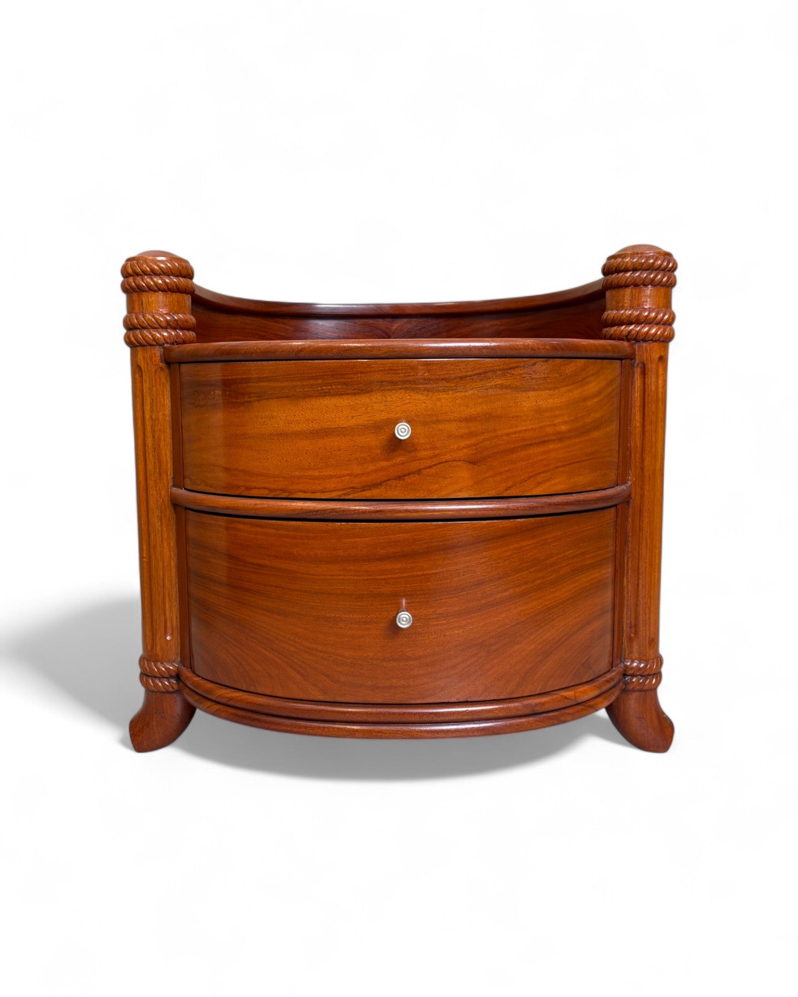 Rosewood Inlay Drum Side Table - Reproduction