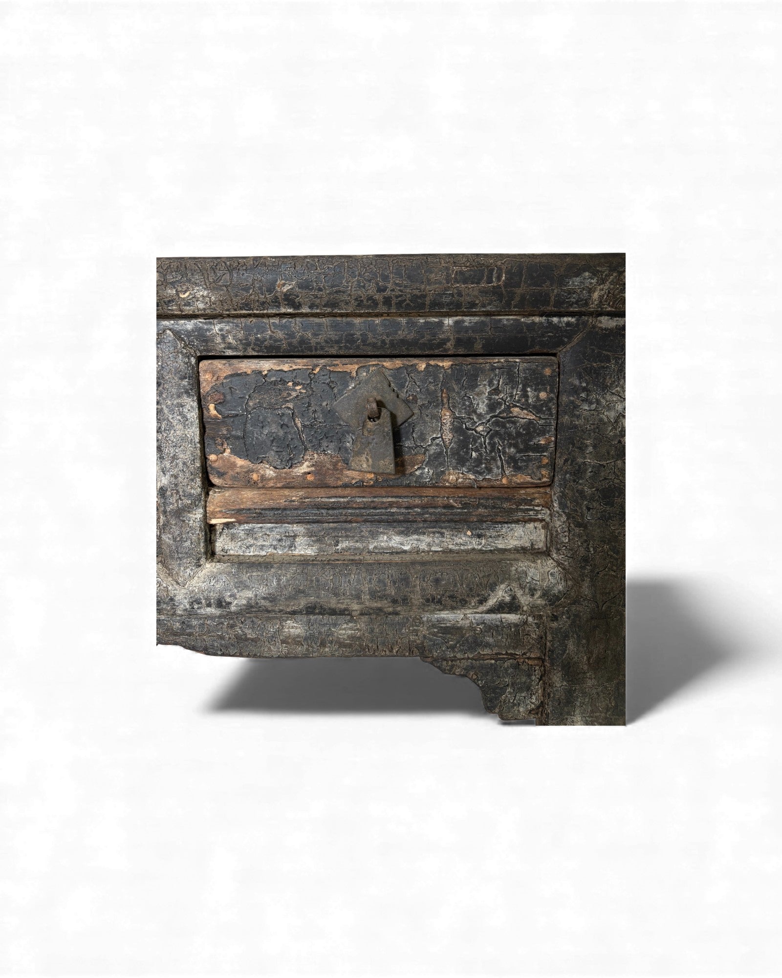 Black Lacquer Elm Kang Table with Drawers - Surround Living - 5