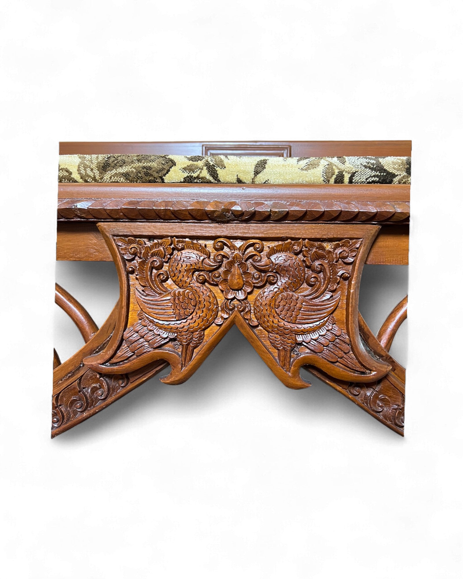 Hand-Carved Burmese Daybed with Phoenix Motifs - Surround Living