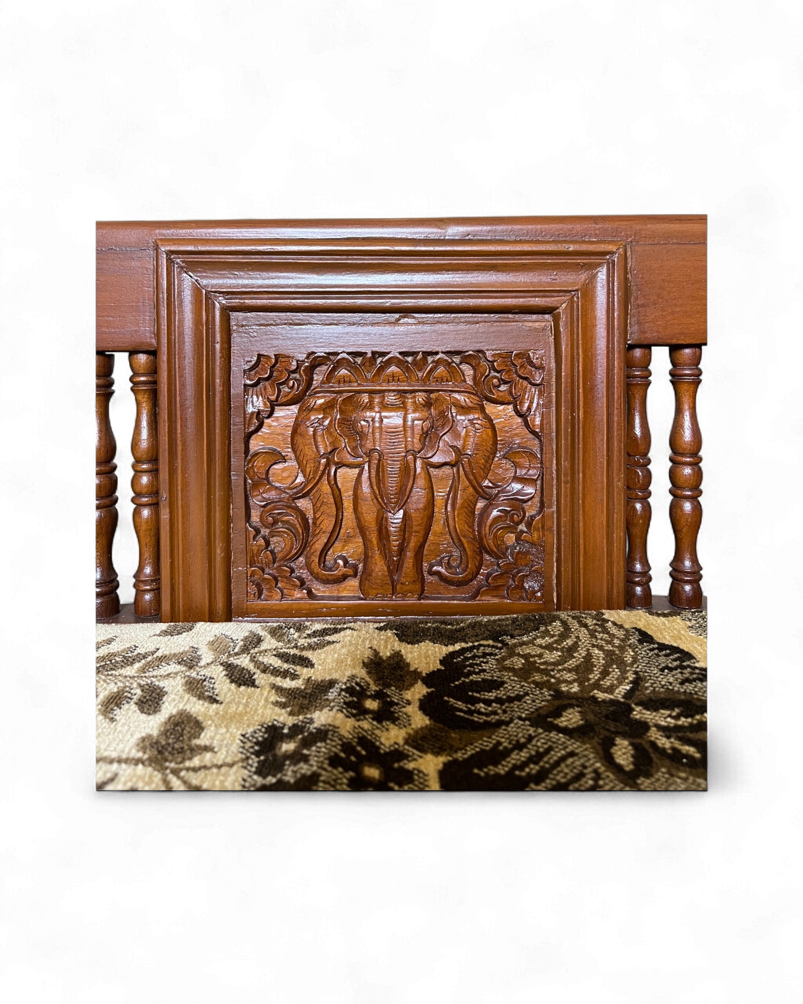 Hand-Carved Burmese Daybed with Phoenix Motifs - Surround Living