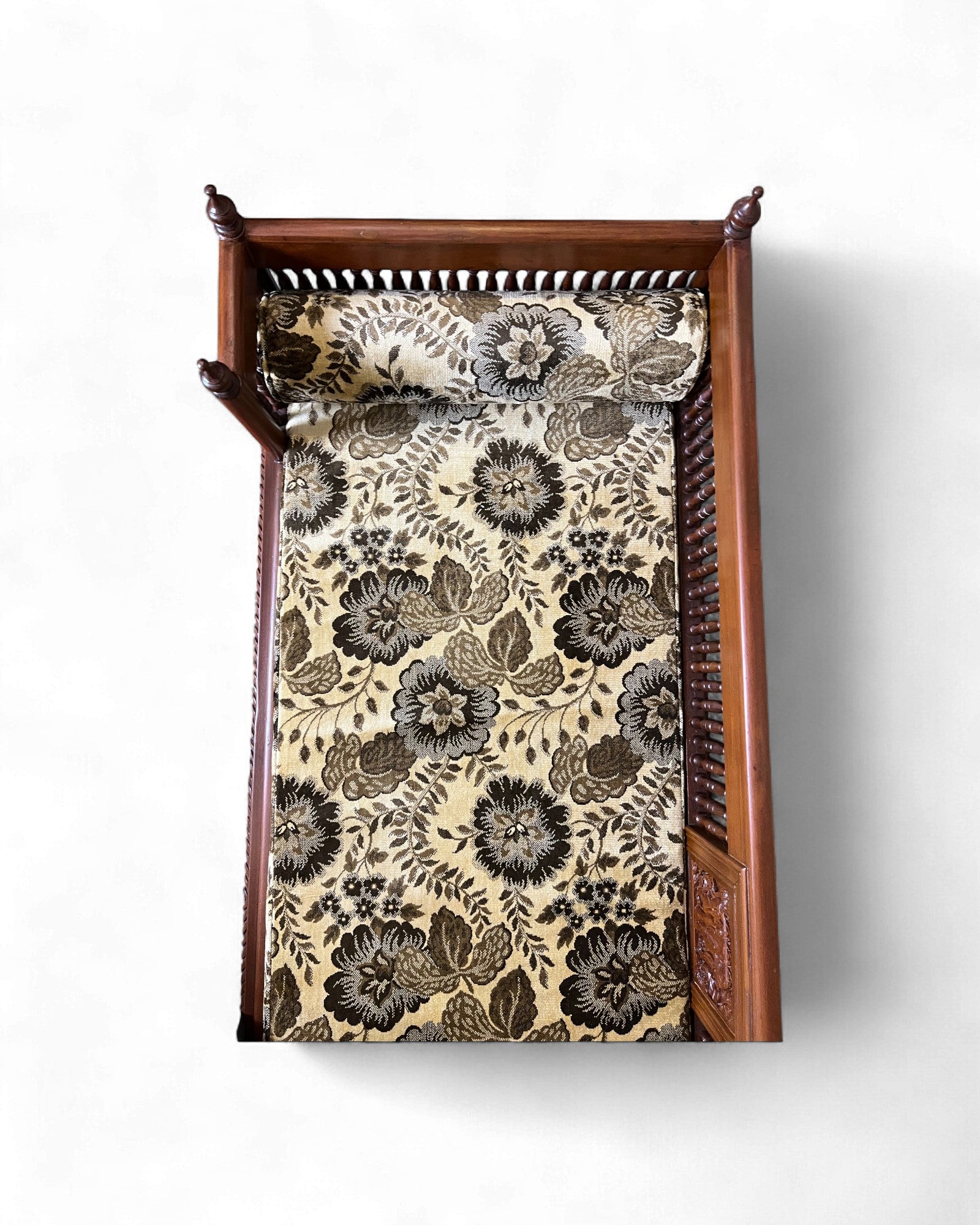 Hand-Carved Burmese Daybed with Phoenix Motifs - Surround Living