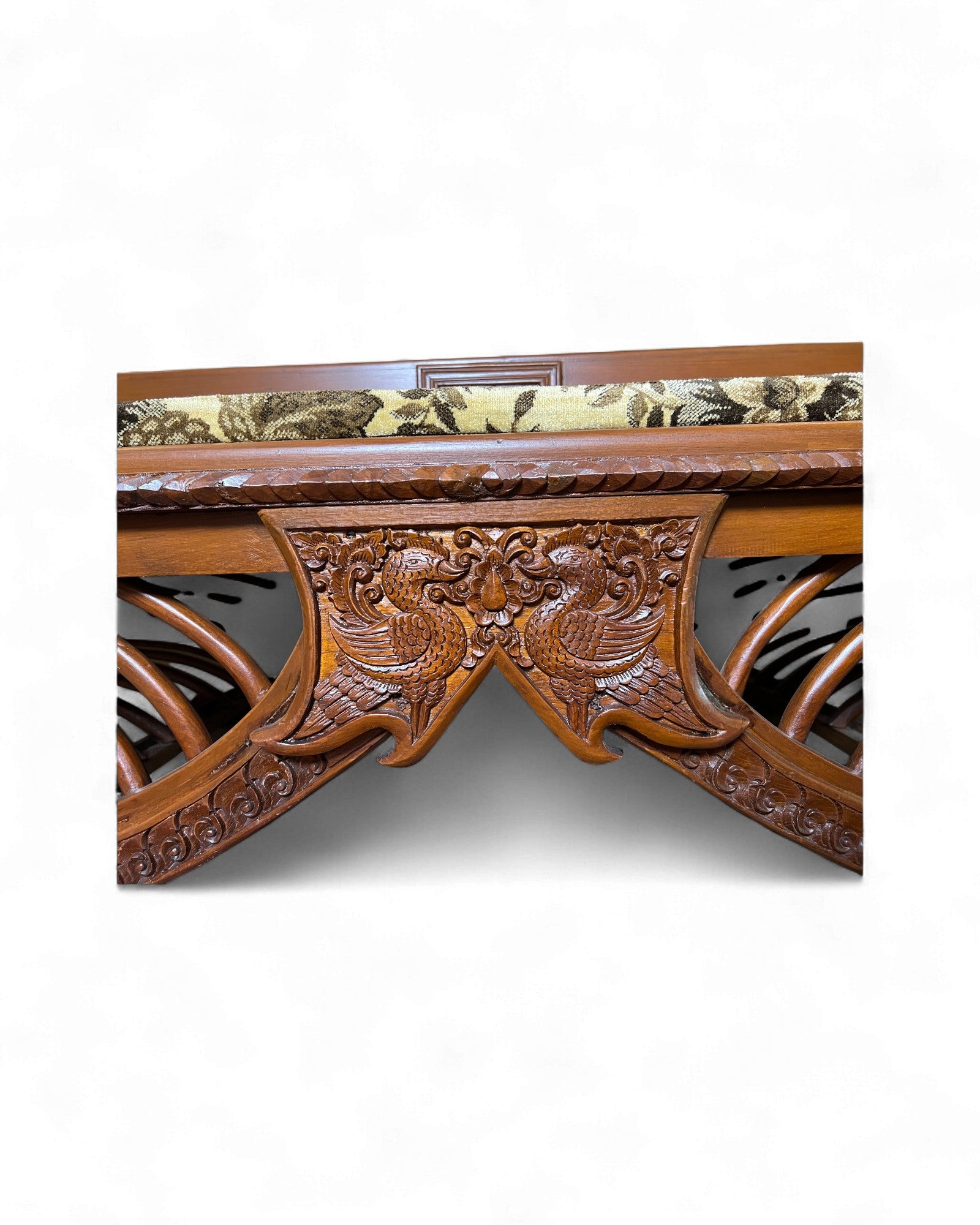 Hand-Carved Burmese Daybed with Phoenix Motifs - Surround Living
