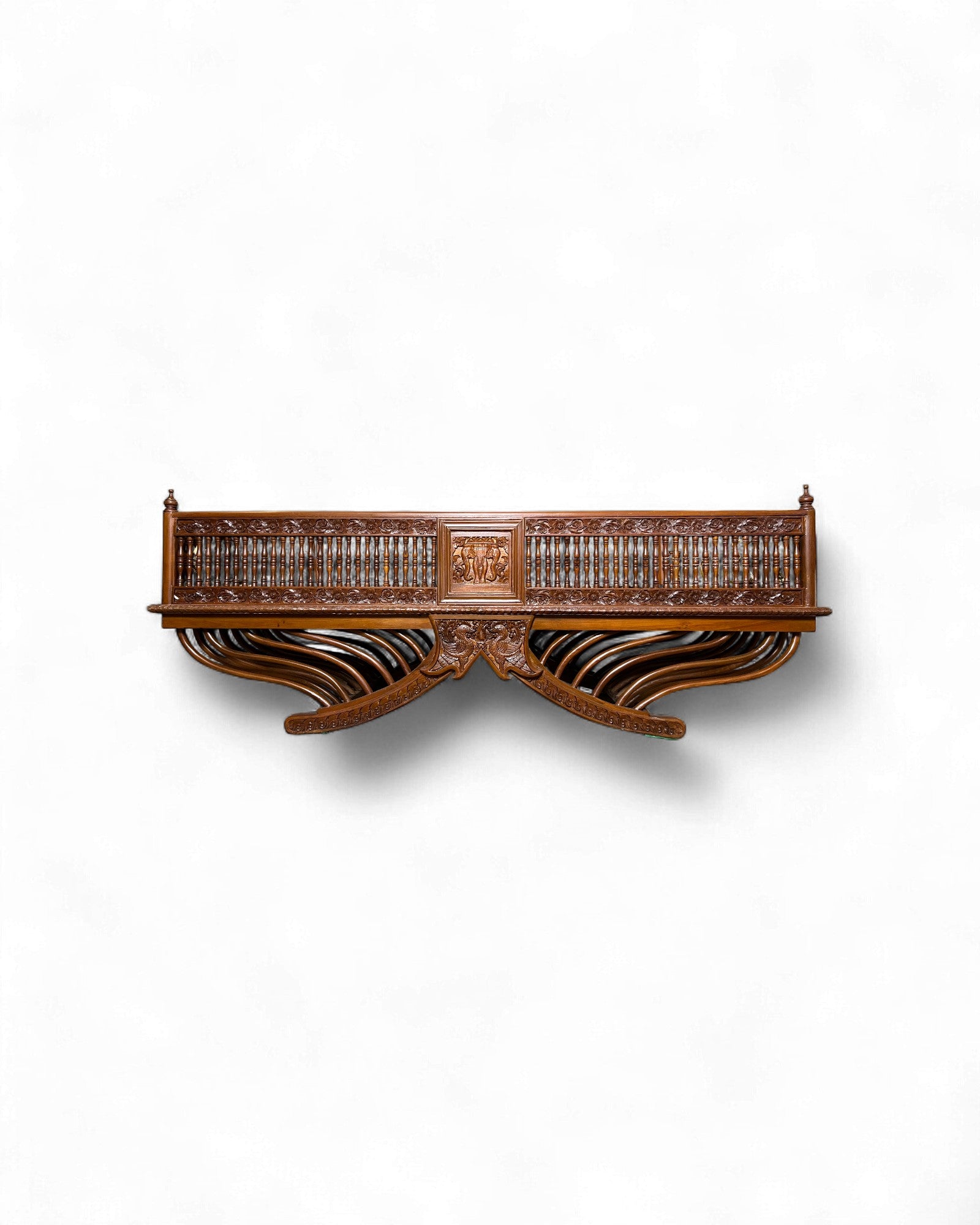 Hand-Carved Burmese Daybed with Phoenix Motifs - Surround Living