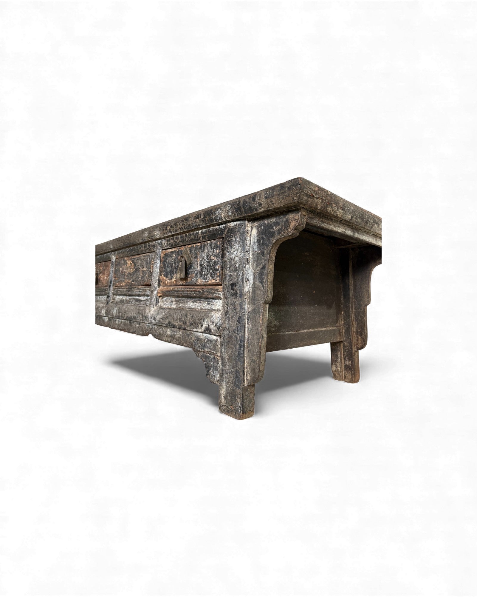 Black Lacquer Elm Kang Table with Drawers - Surround Living - 24