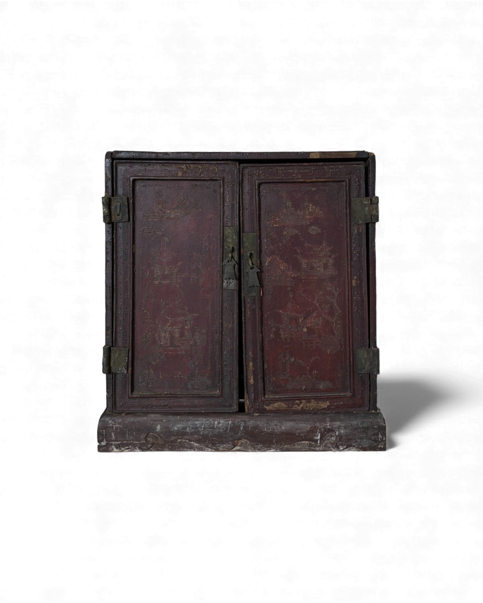 Red Lacquer Portable Buddhist Shrine Cabinet - Surround Living - 21