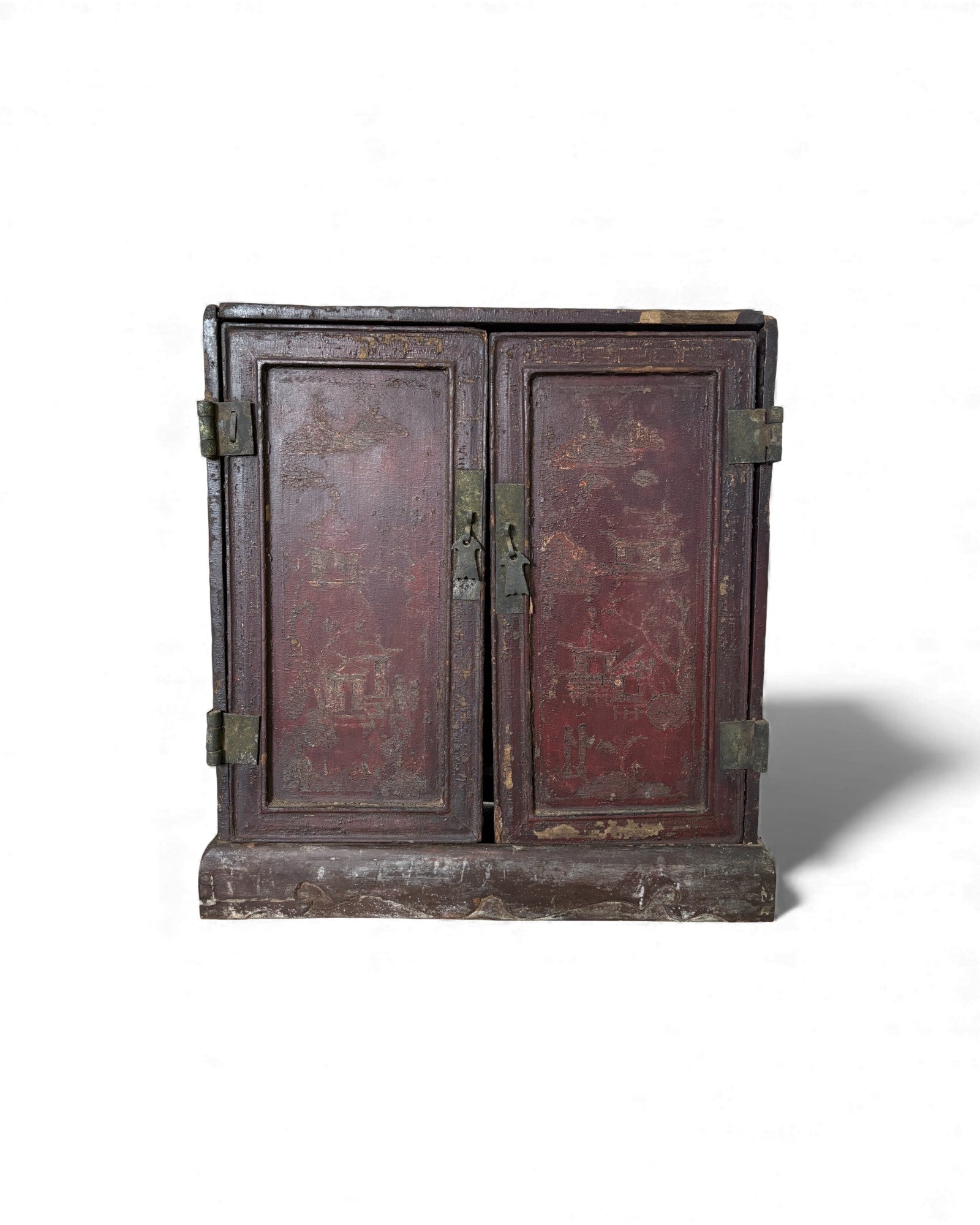 Red Lacquer Portable Buddhist Shrine Cabinet - Surround Living - 2