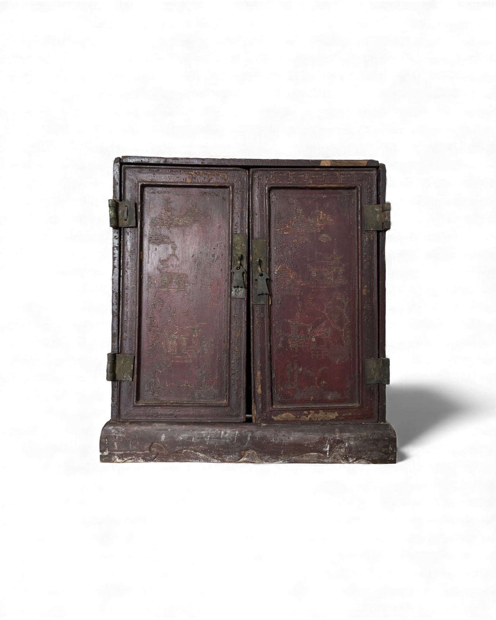 Red Lacquer Portable Buddhist Shrine Cabinet - Surround Living - 4