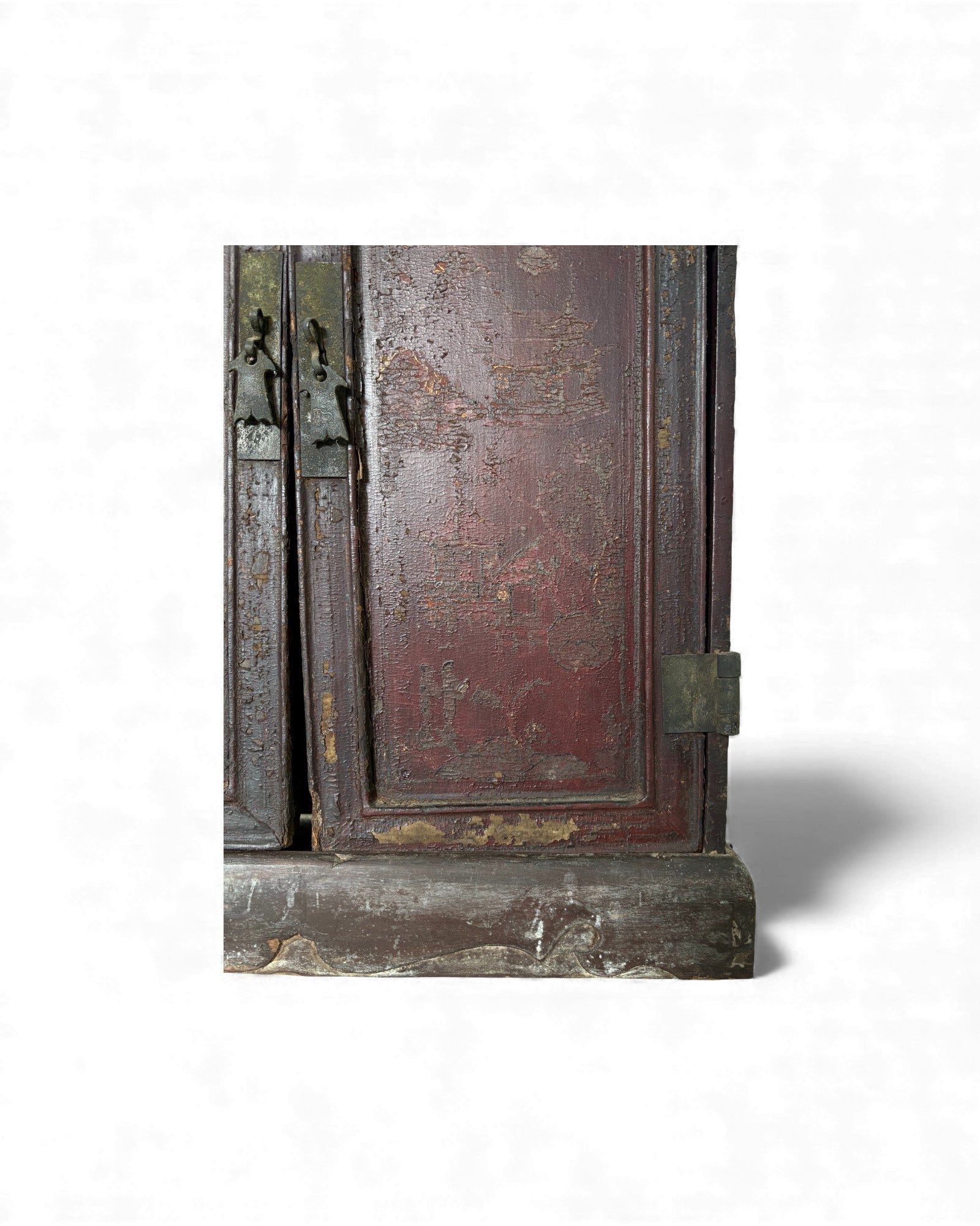Red Lacquer Portable Buddhist Shrine Cabinet - Surround Living - 7