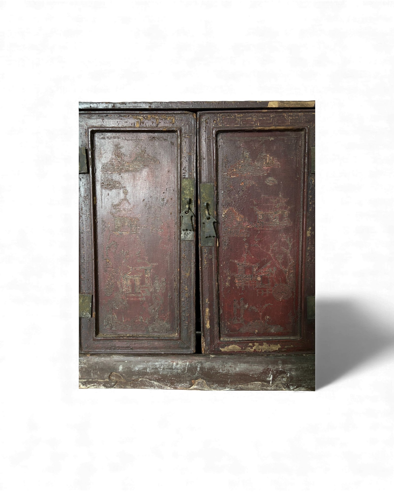 Red Lacquer Portable Buddhist Shrine Cabinet - Surround Living - 23