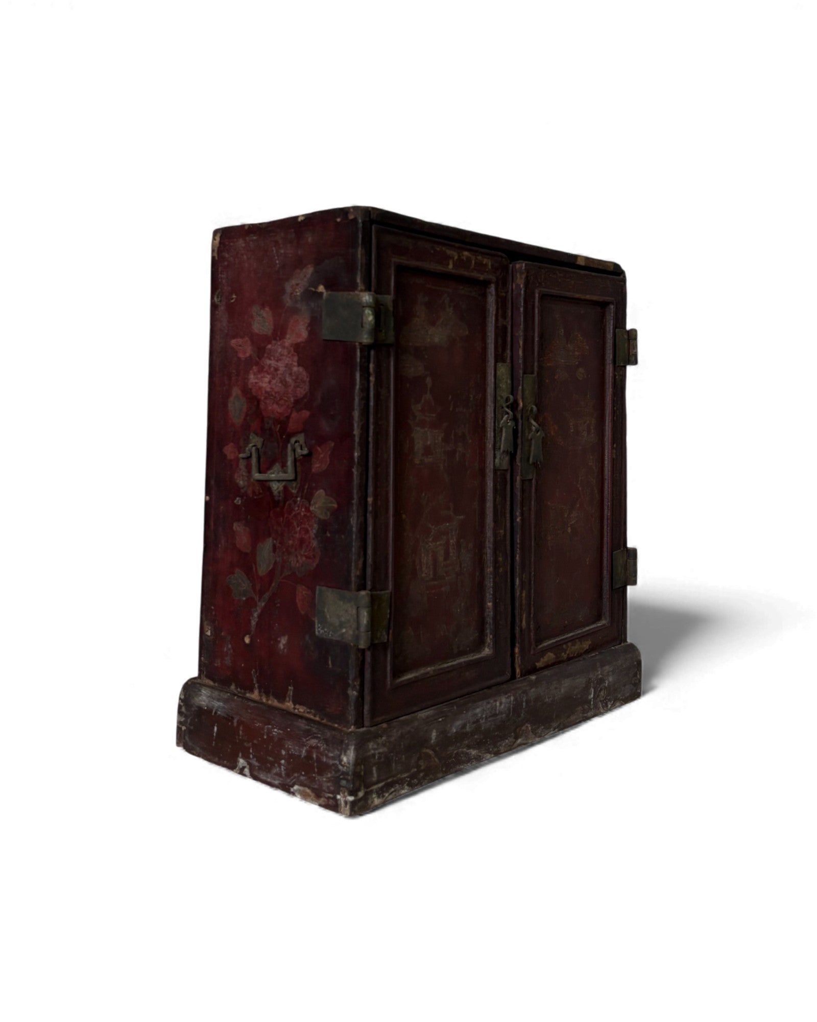 Red Lacquer Portable Buddhist Shrine Cabinet - Surround Living - 12