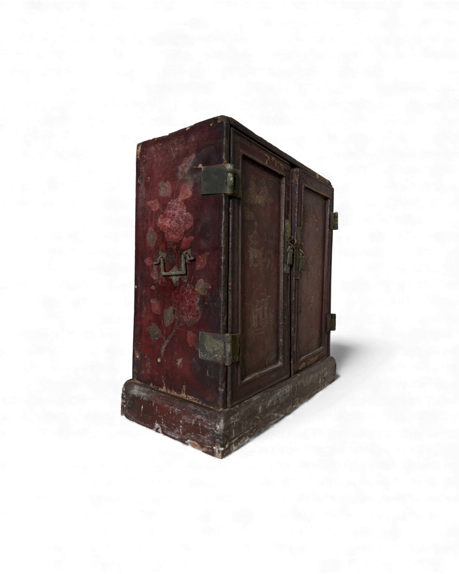 Red Lacquer Portable Buddhist Shrine Cabinet - Surround Living - 25