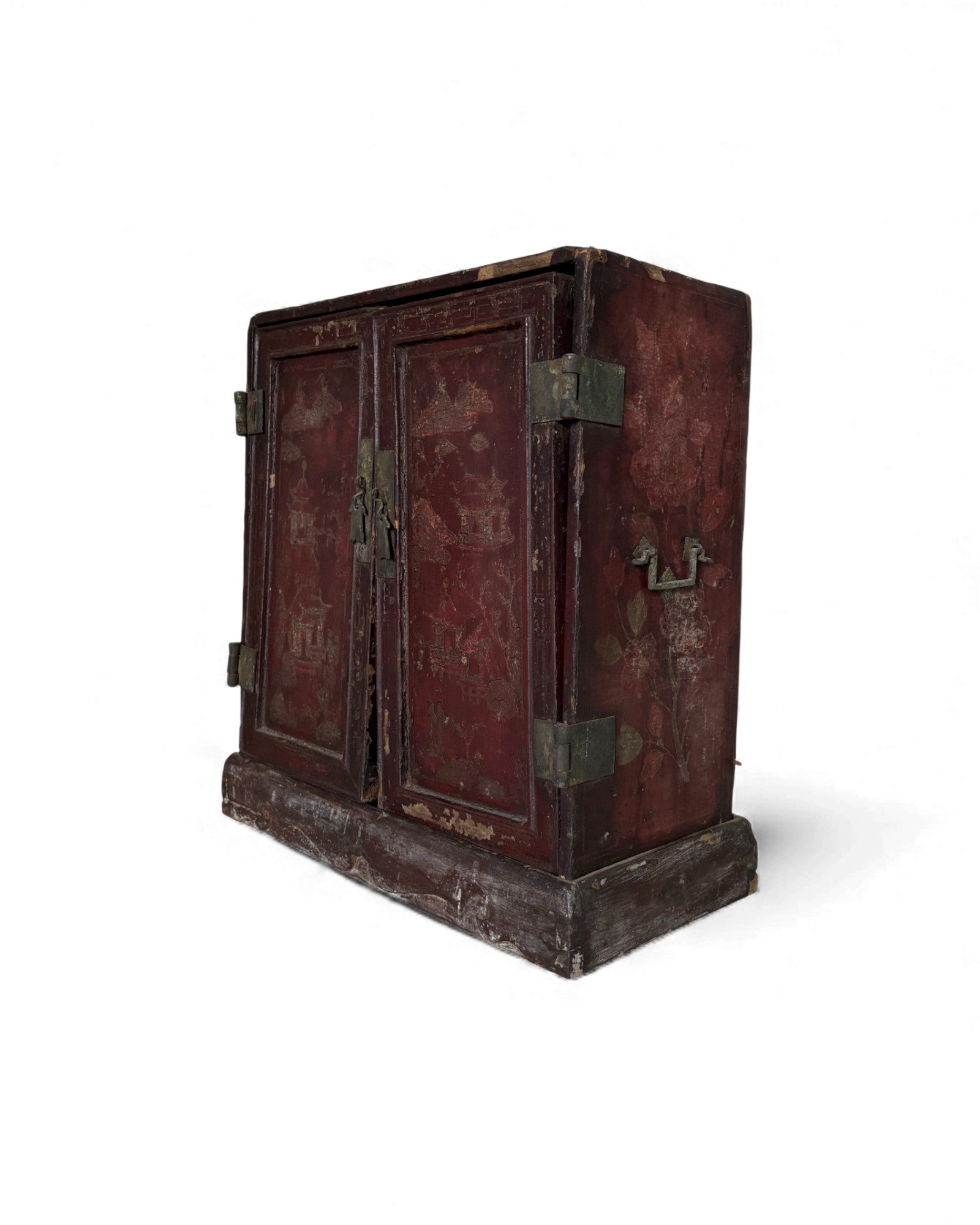 Red Lacquer Portable Buddhist Shrine Cabinet - Surround Living - 30