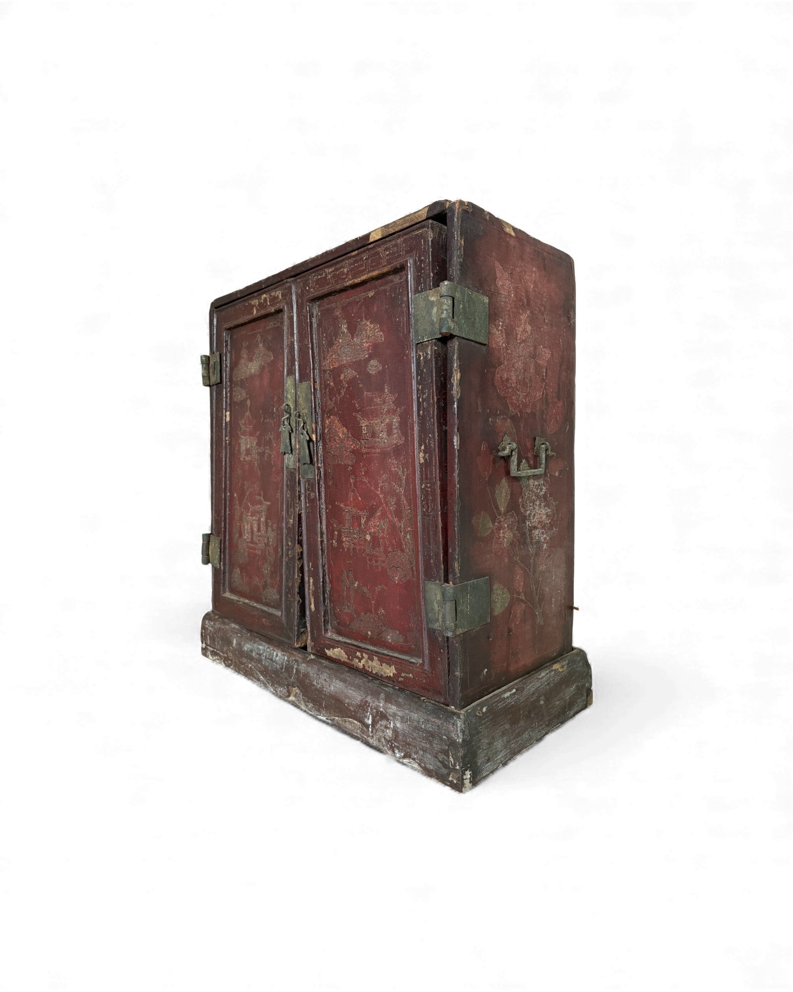 Red Lacquer Portable Buddhist Shrine Cabinet - Surround Living - 31