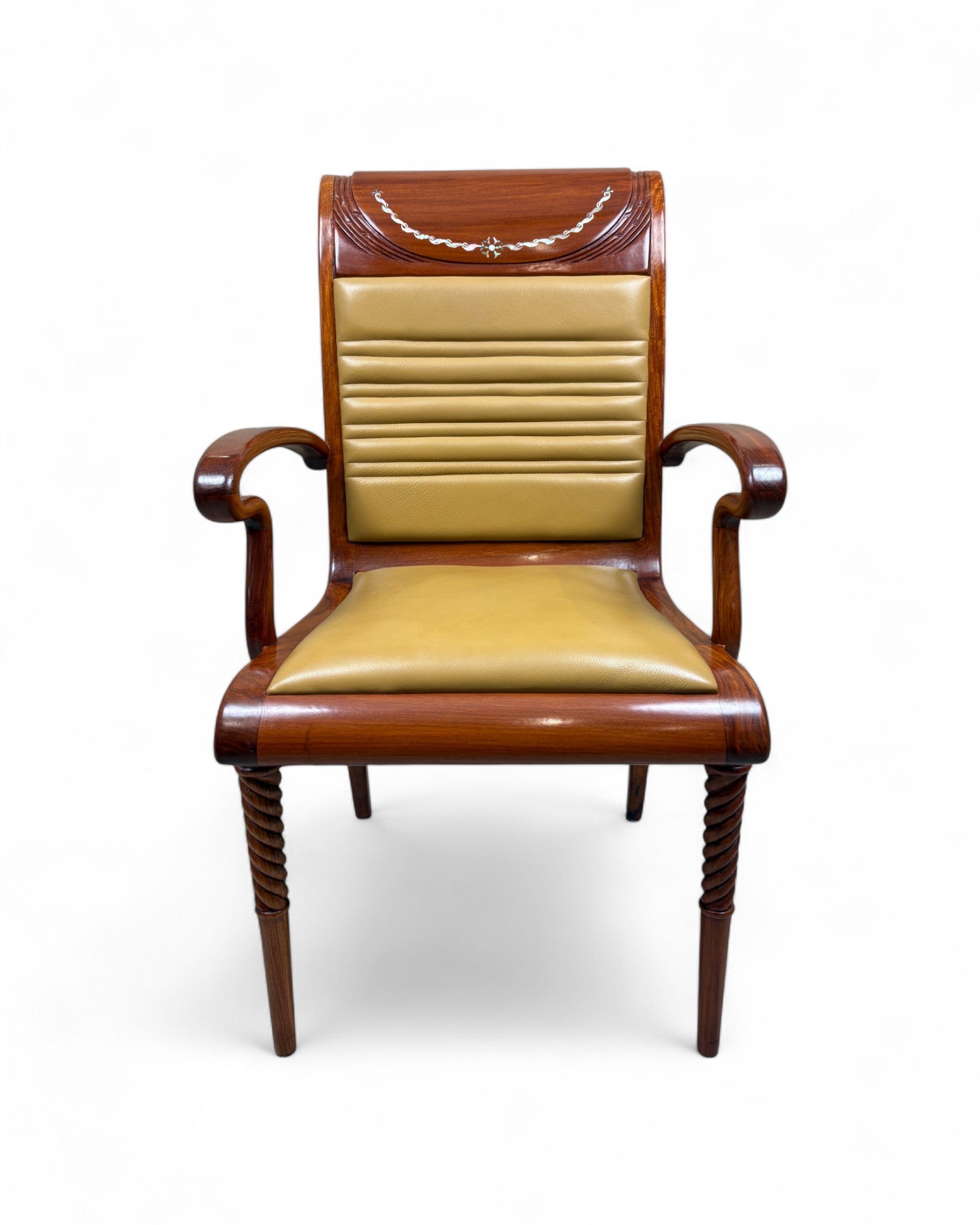 Chinese Rosewood Dining Armchair, Pearl Inlay - Reproduction