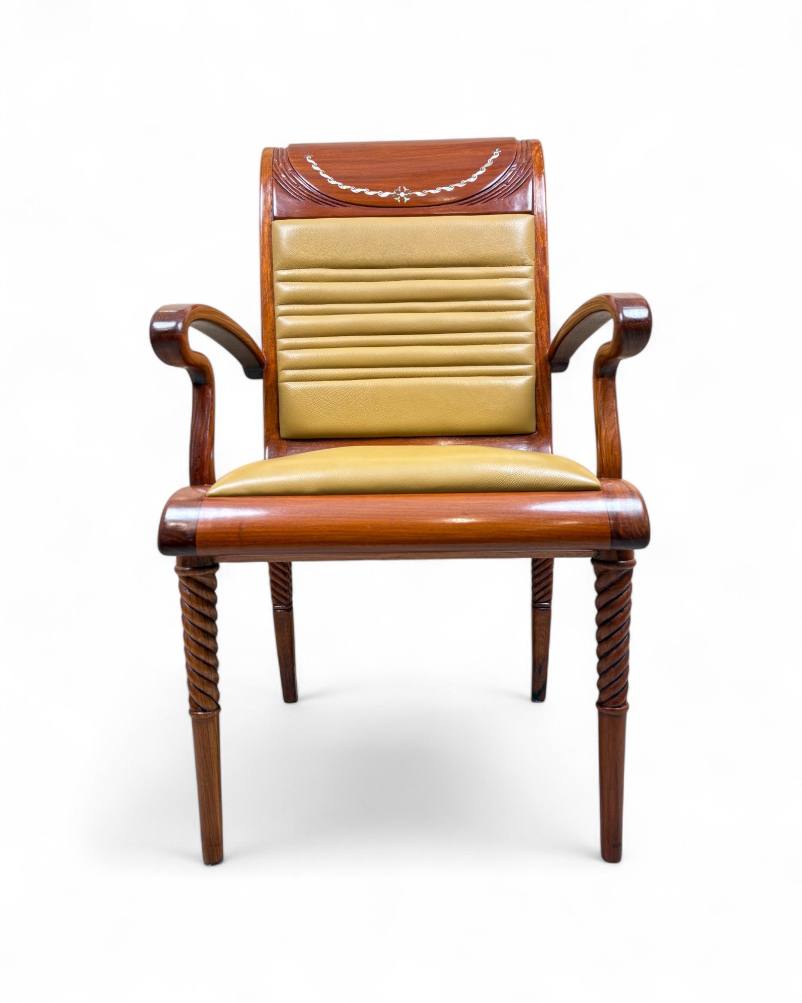Chinese Rosewood Dining Armchair, Pearl Inlay - Reproduction