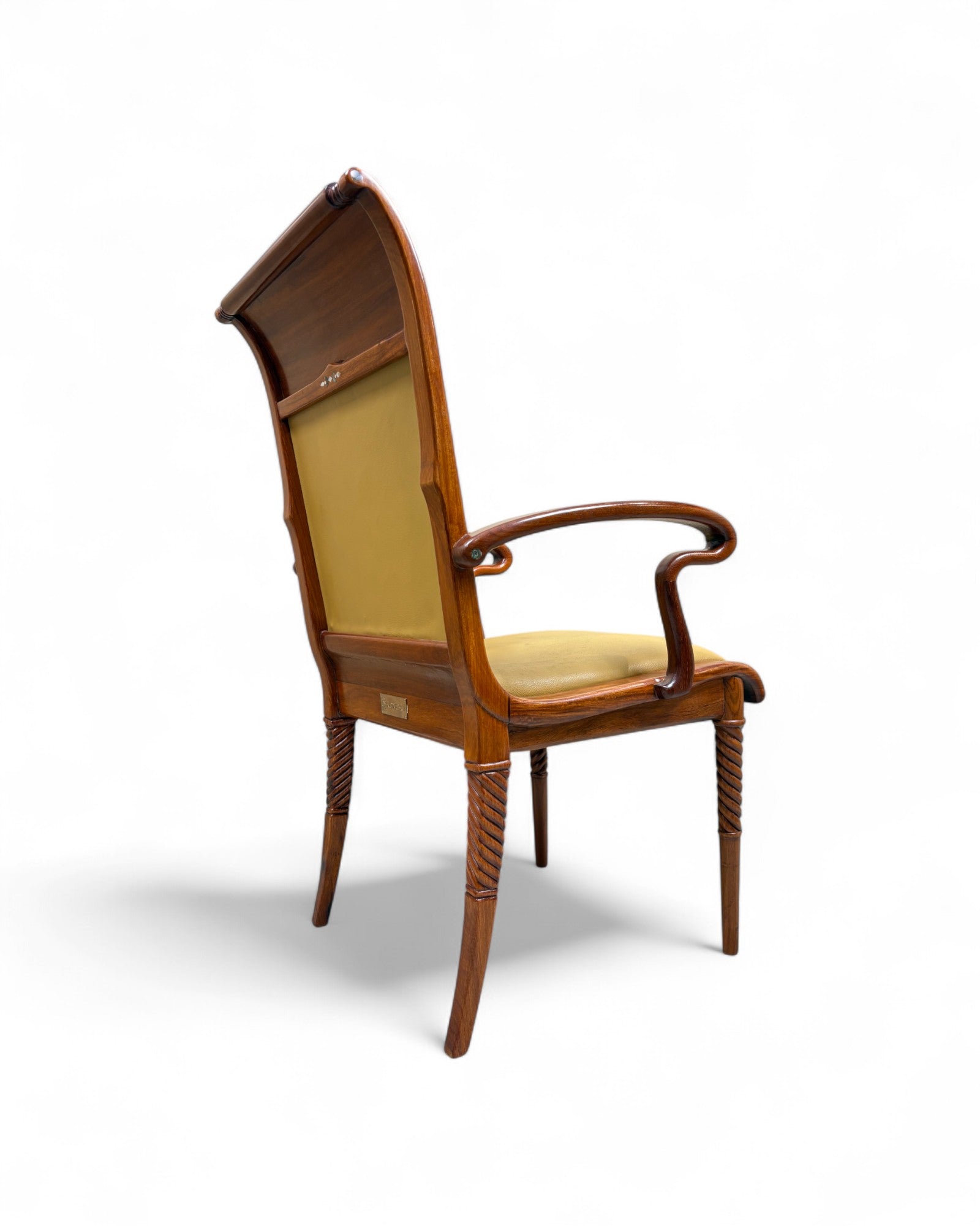 Chinese Rosewood Dining Armchair, Pearl Inlay - Reproduction
